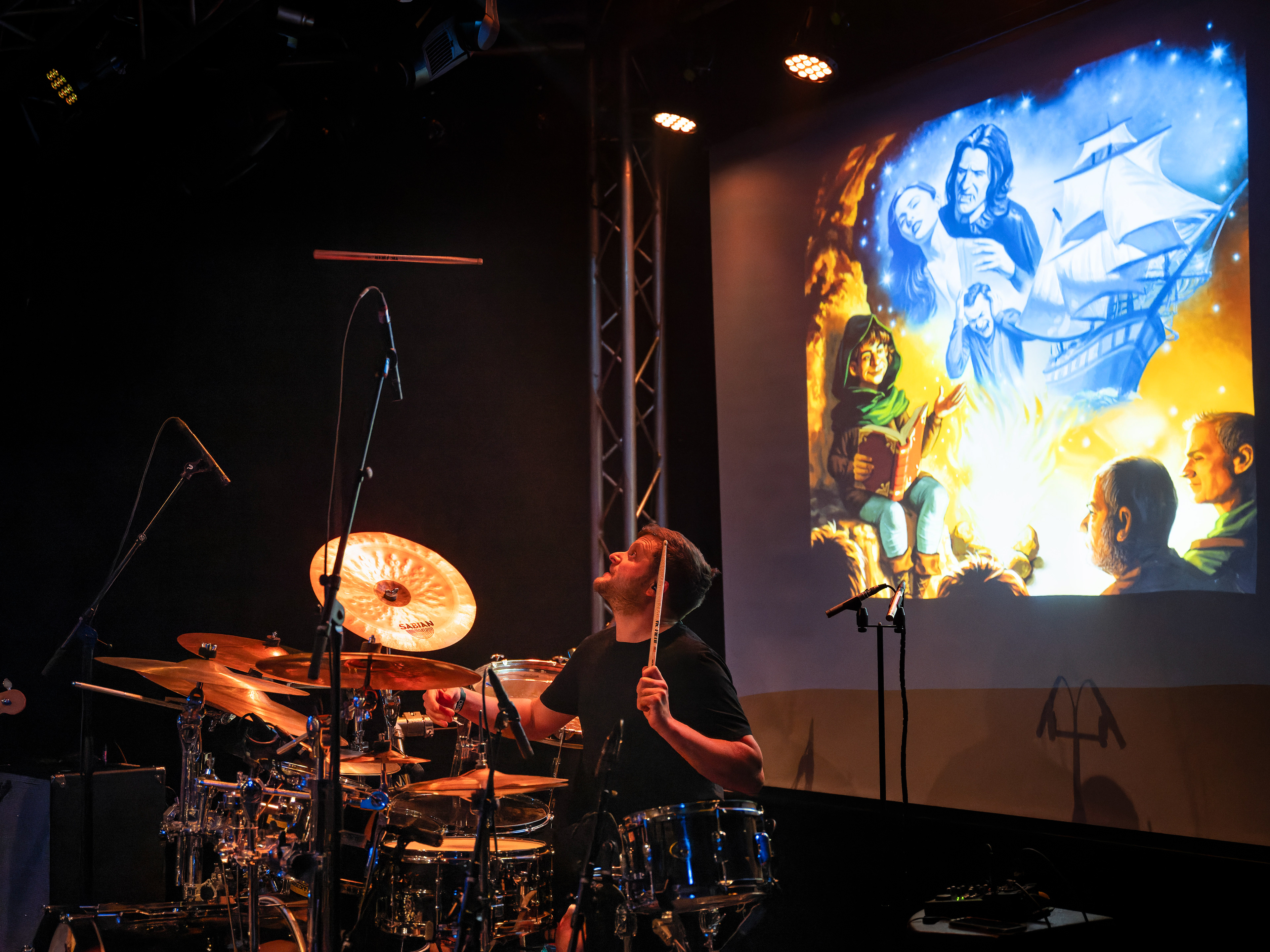 Jiffy Griffiths' flying drumstick - Cyan