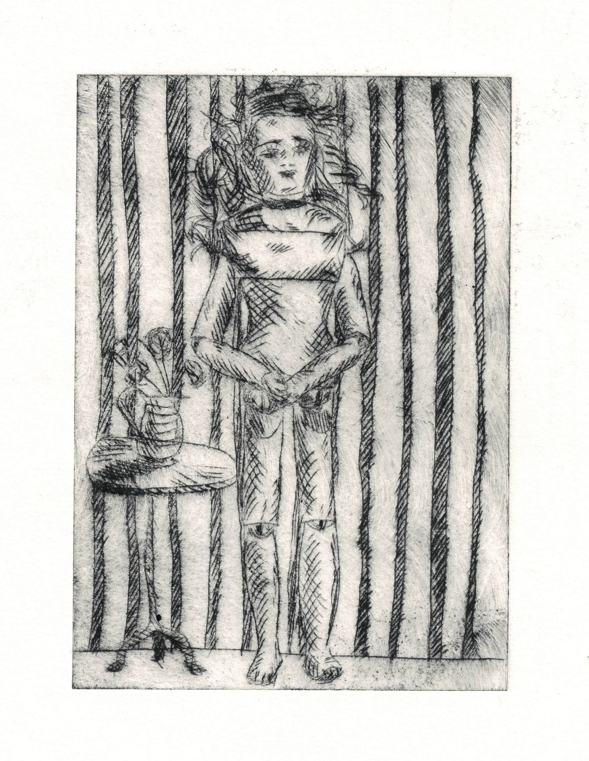 Waiting drypoint