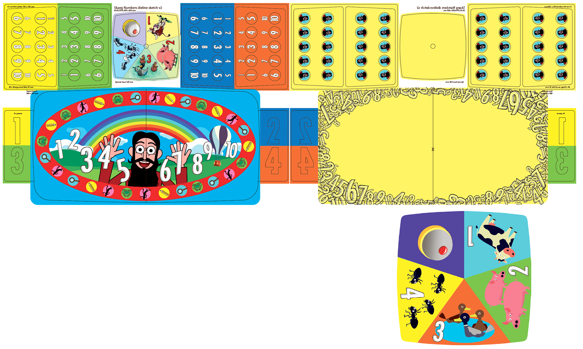Gameboard and accompanying parts