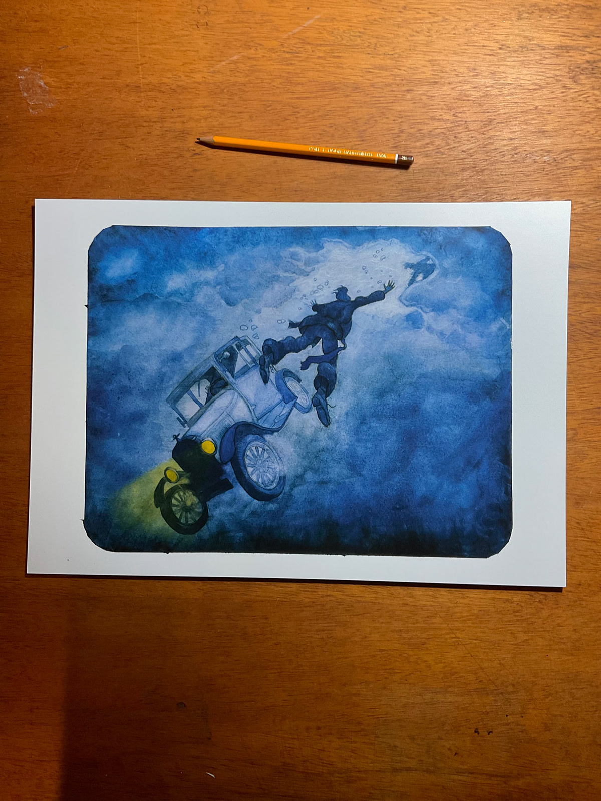 RIJDEND NAAR TERSCHELLING - 420 x 297 mm, 250 grs. glossy paper, € 15