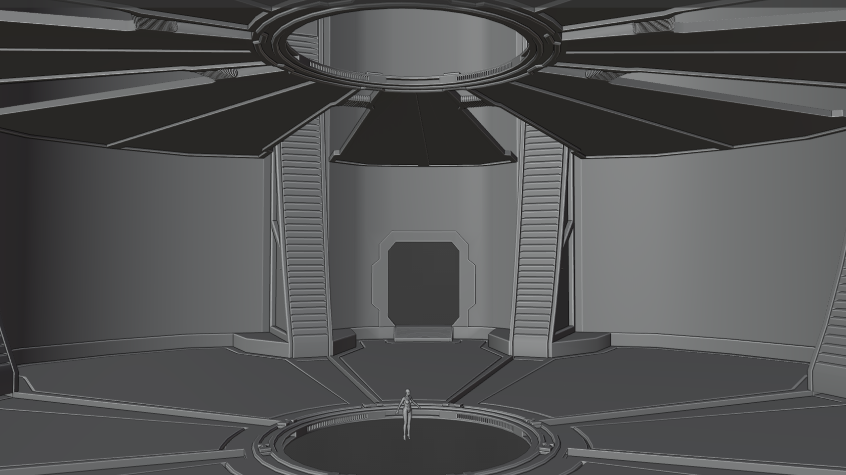 View of the Interior with Array Applied to Wedge