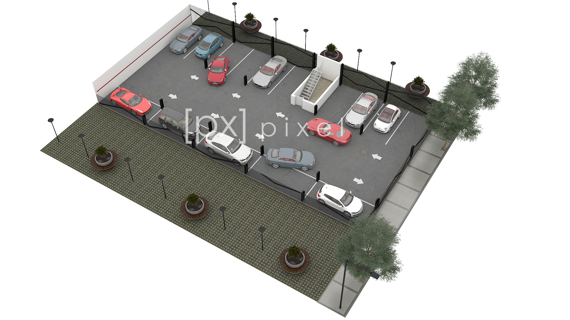 Parking Level - Multi-Family Building - L.A - California