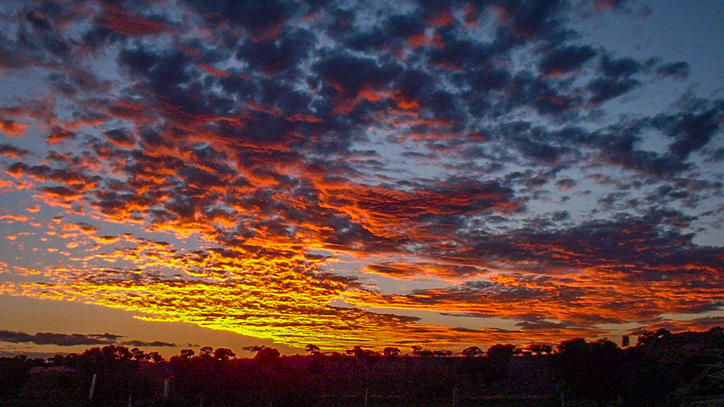 "Red Lights in the Kalahari Sunset"