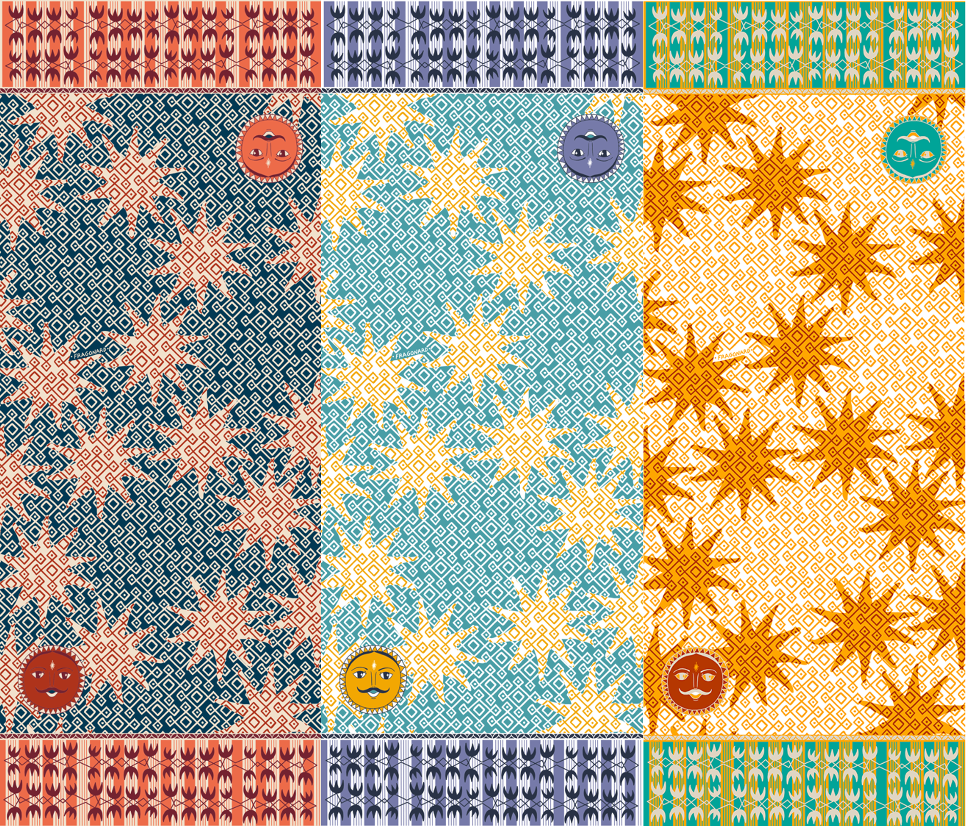 the three selected colors