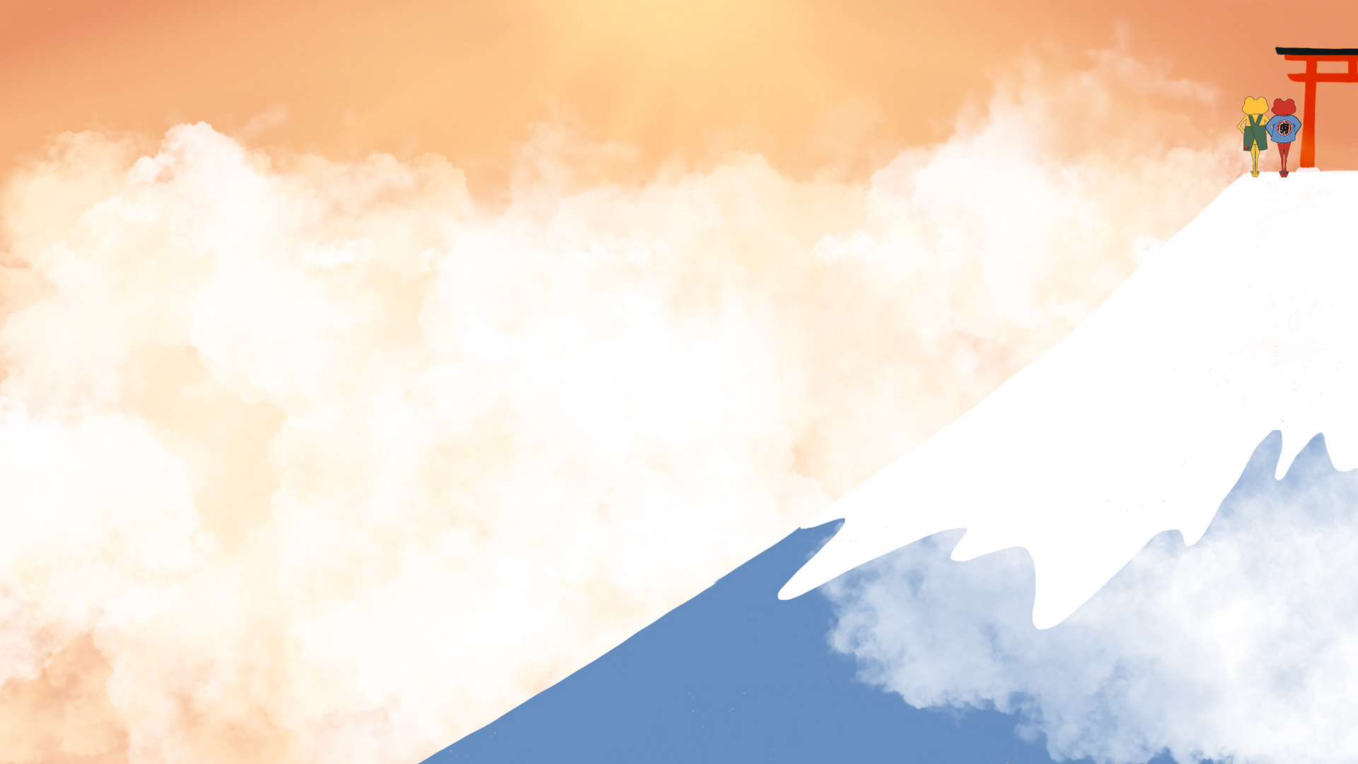 Akane and Kita meet on the top of Mount Fuji