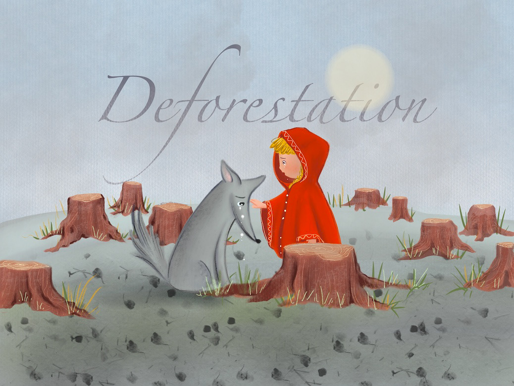 Planet posters. Deforestation.Not even fairy tales will be the same This is my proposal for editartz october prompt