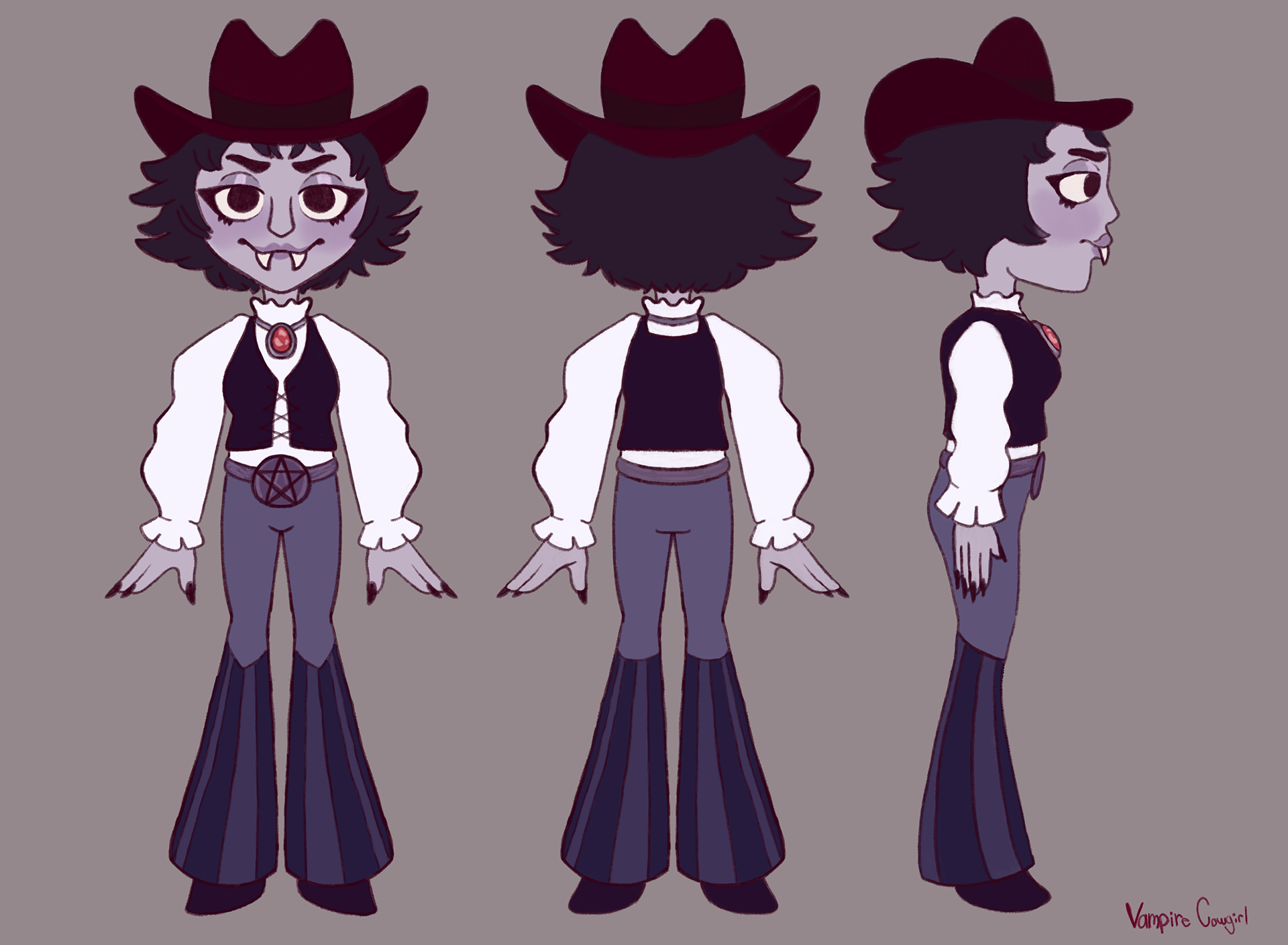 Vampire Cowgirl Turnaround