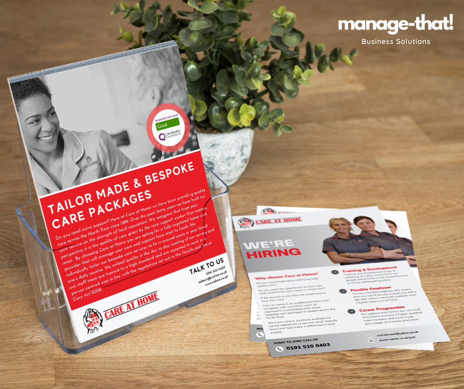 Care at Home Service User & Staff Recruitment Flyers