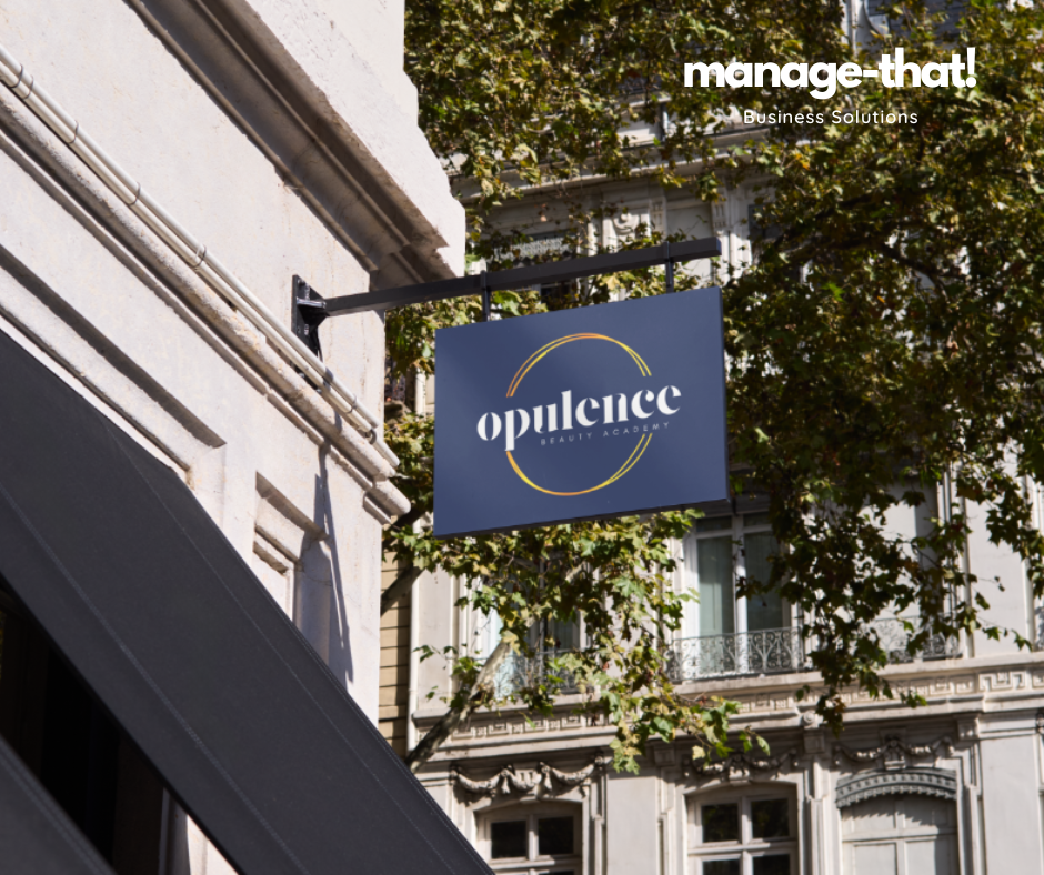 Opulence Beauty Academy Logo Design & Academy Sign