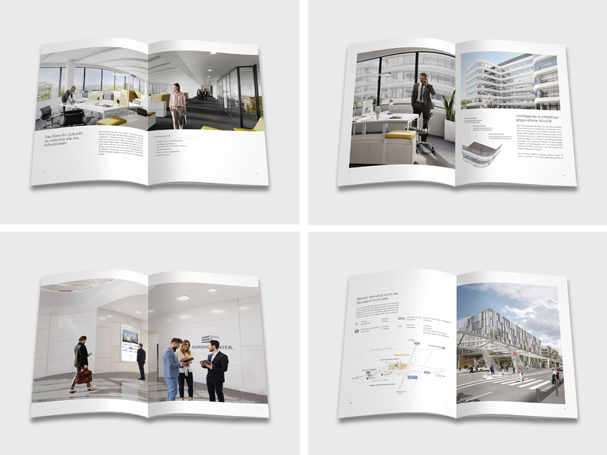 Broschüre, Innenseiten, Immobilienunternehmen, Design, Grafik, Konzeptentwicklung, Hamburg