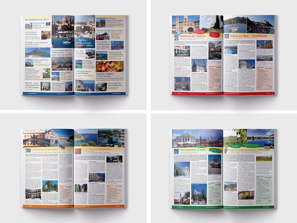 Katalog, Reiseunternehmen, Design, Grafik, Hamburg, Innenseiten