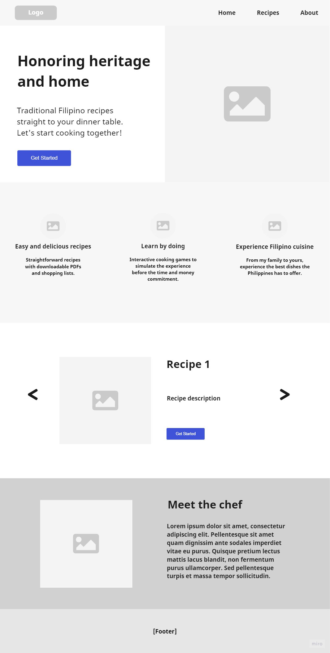 Home/landing page
