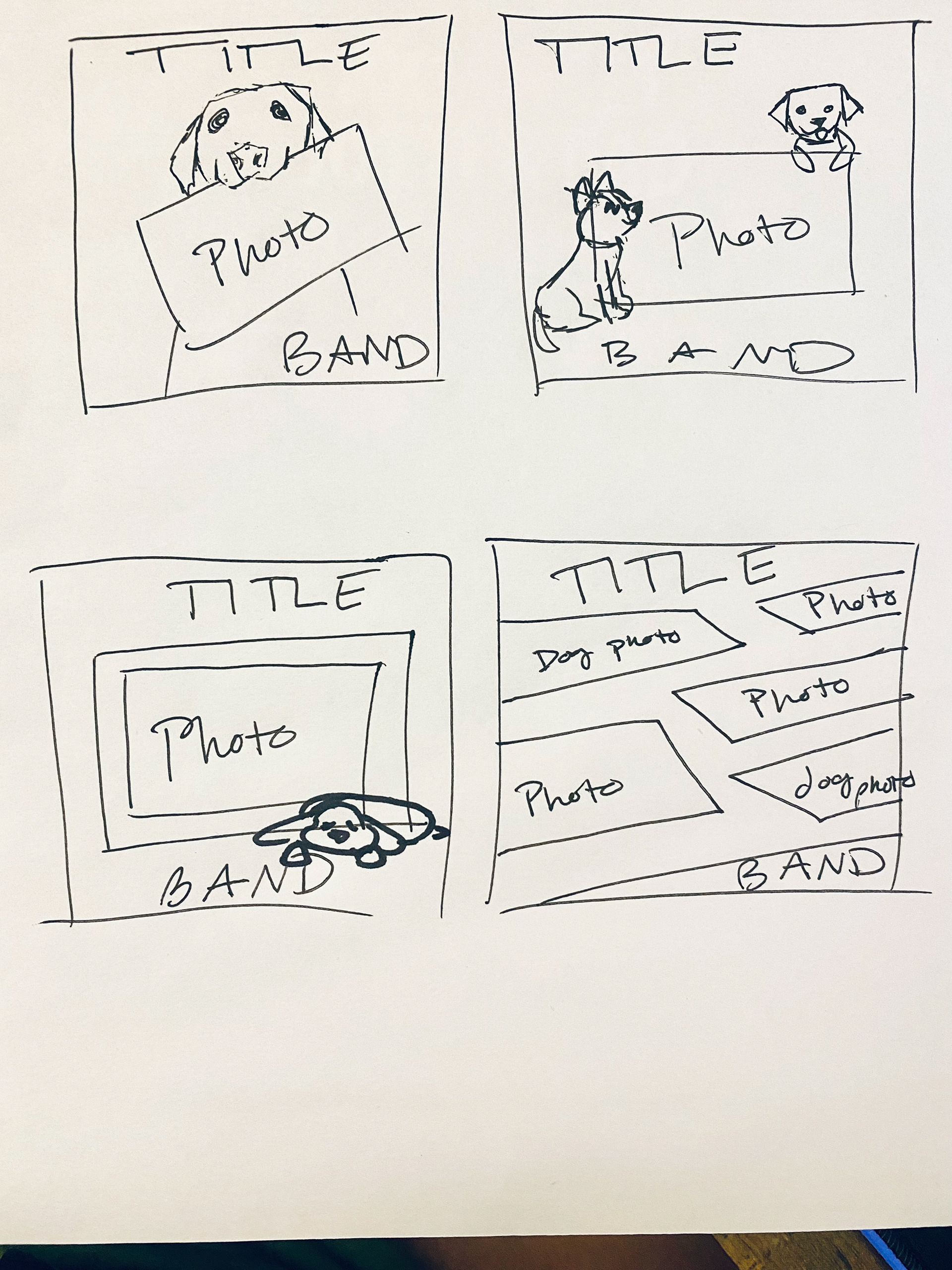 Album cover sketches - close up