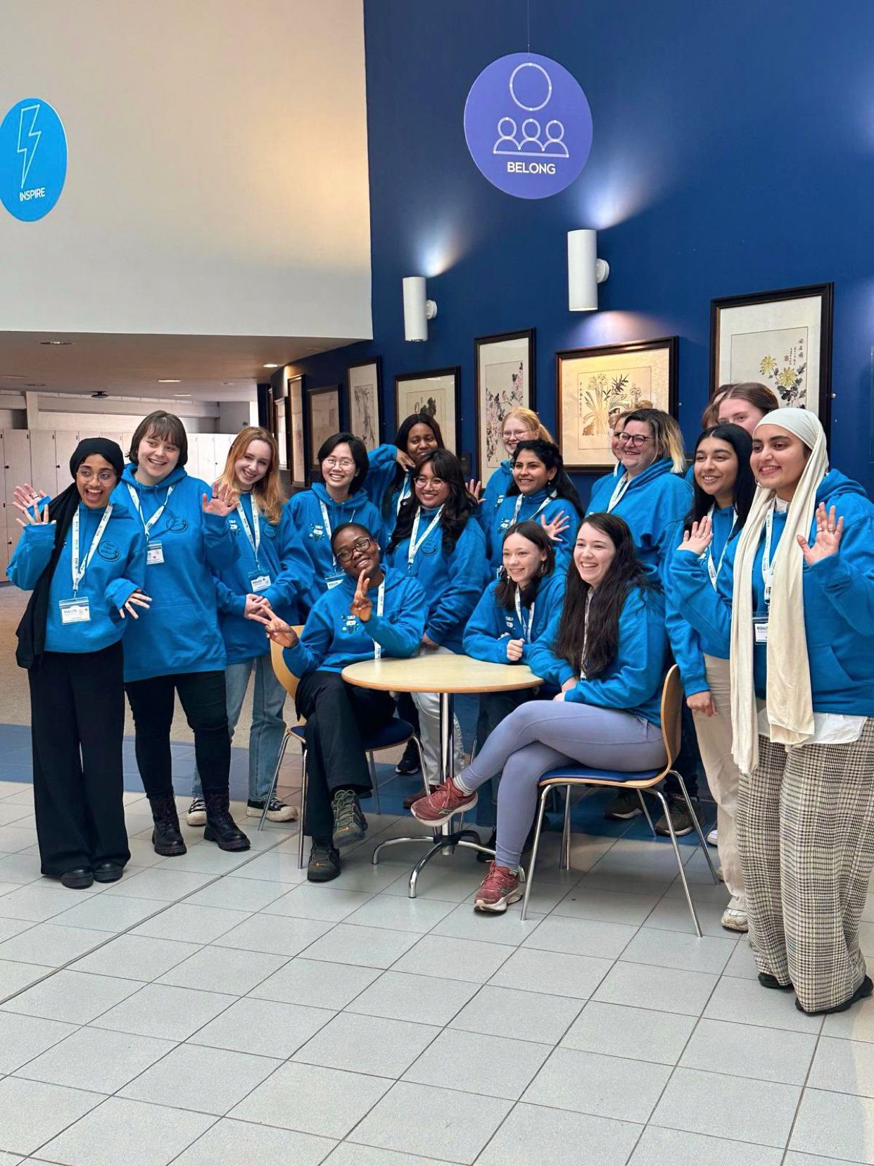 Event staff wearing the hoodies