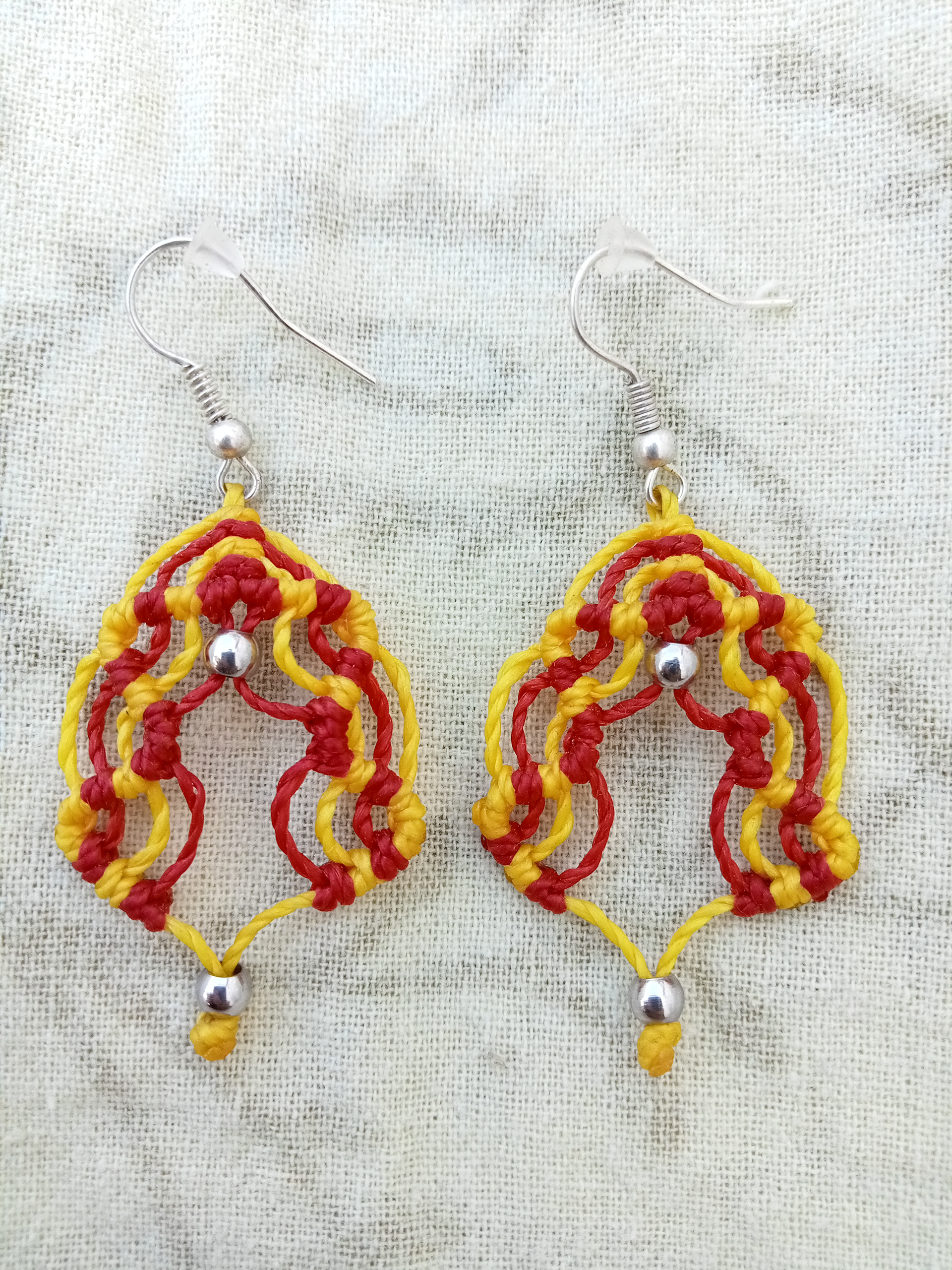 Earring yellow & red