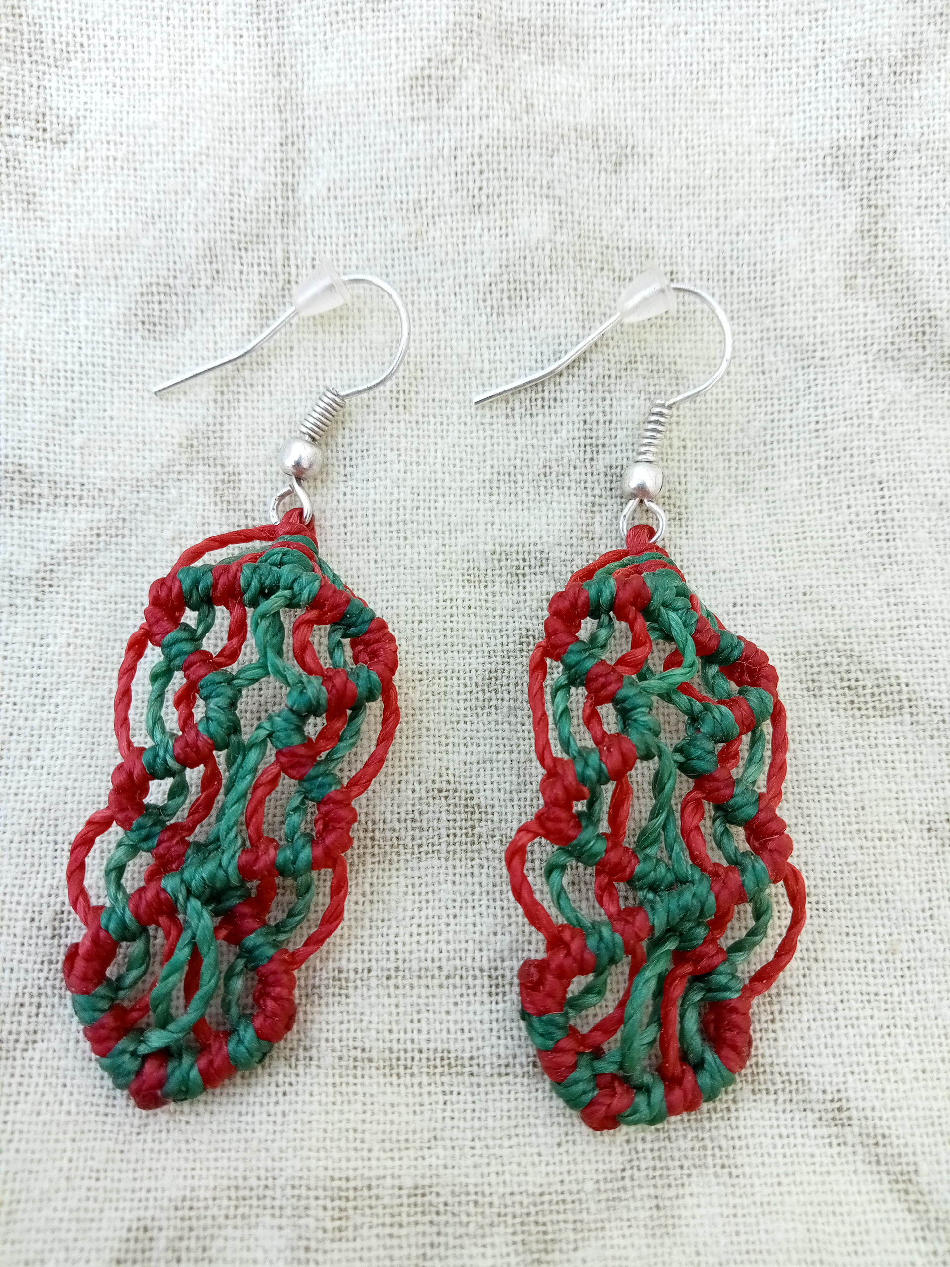 Earring green & red