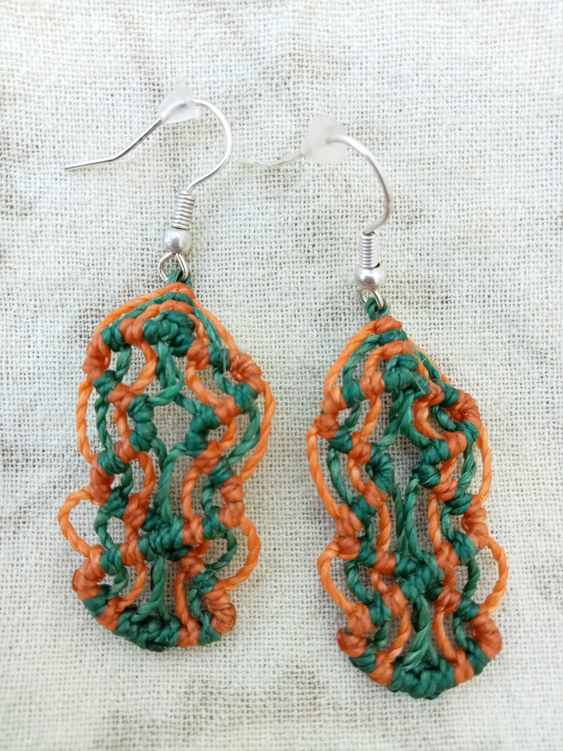 Earring orange & green