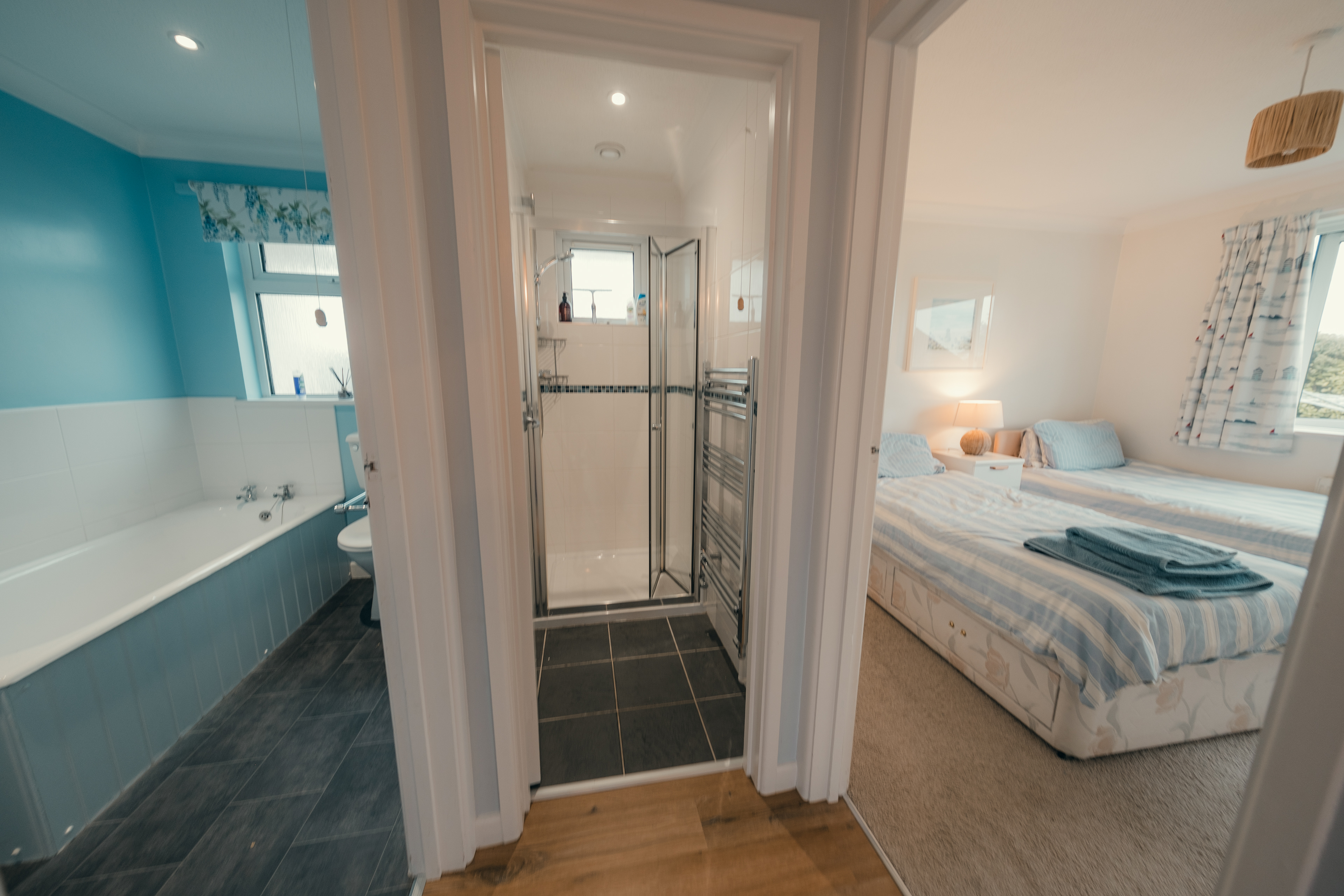 Shower and bathroom