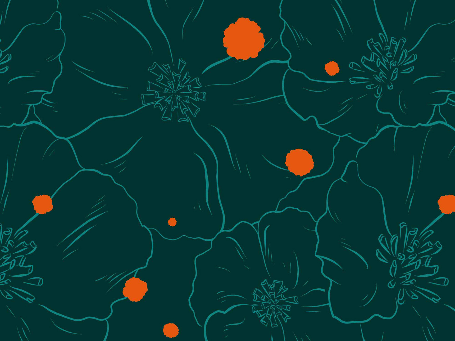 Polka Poppy - Lush Green