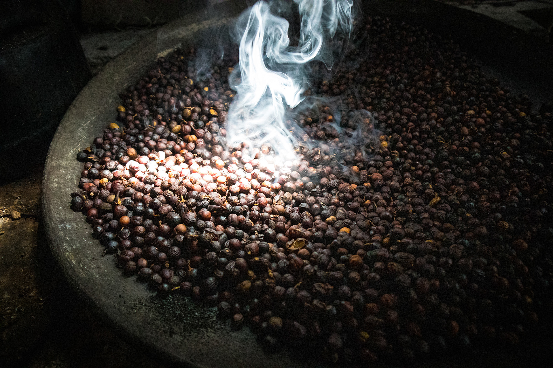 Roasting Coffee Beans in Guatemala