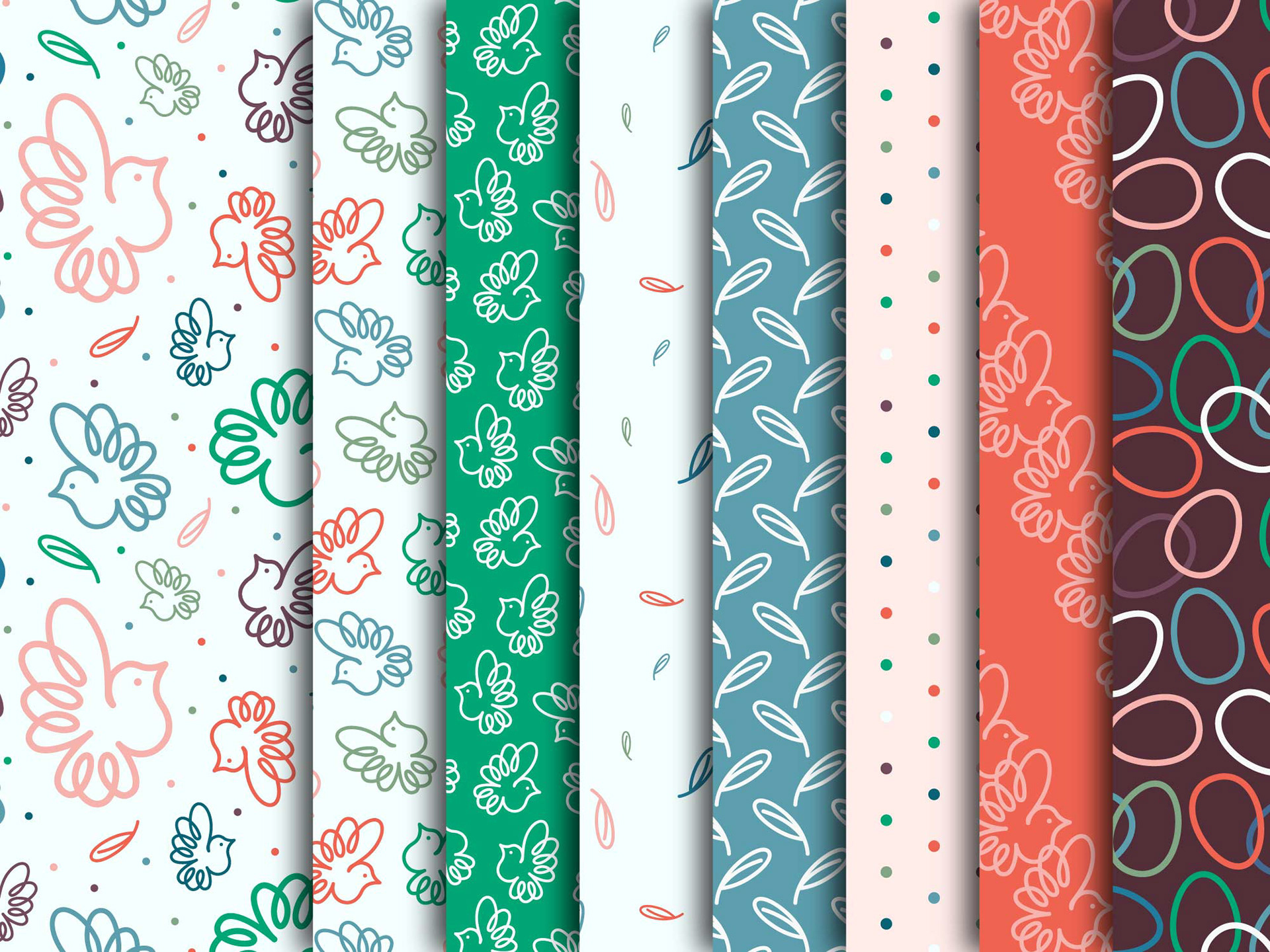 The Baby Birdie Mini Collection consists of eight pattern desgins.