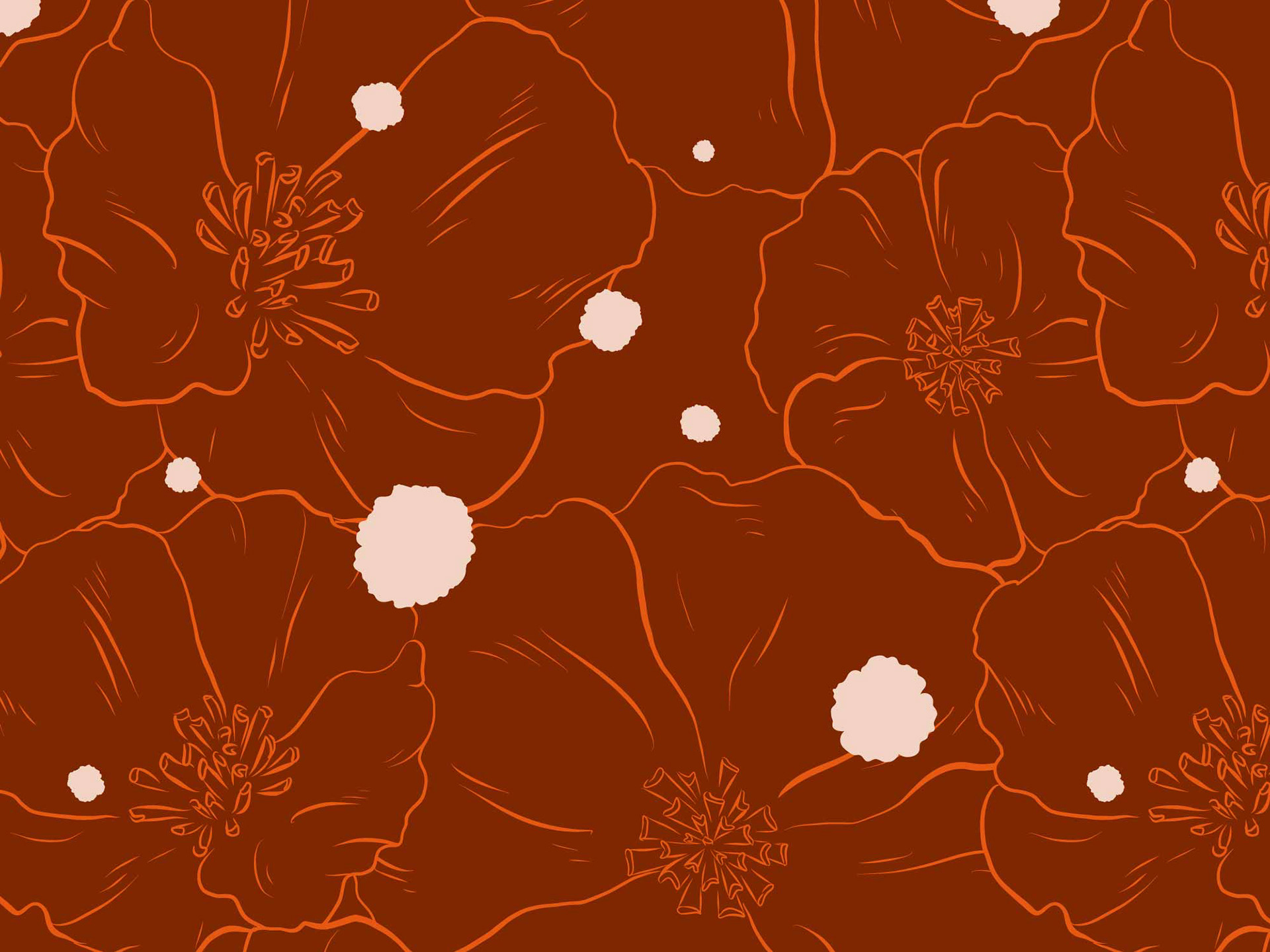 Polka Poppy - Rust