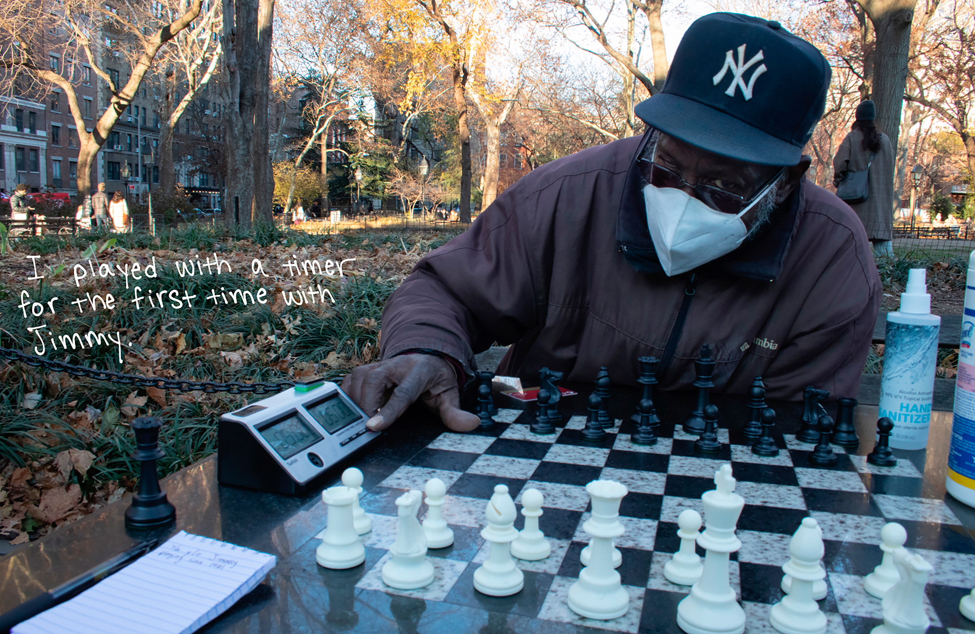 This is Jimmy. We played a game using a timer (which was a first for me). He was very sweet, and he told me about all the other players at the park.