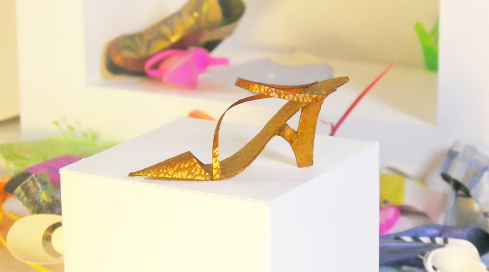 Miniature Paper Shoes - 1.5" long
