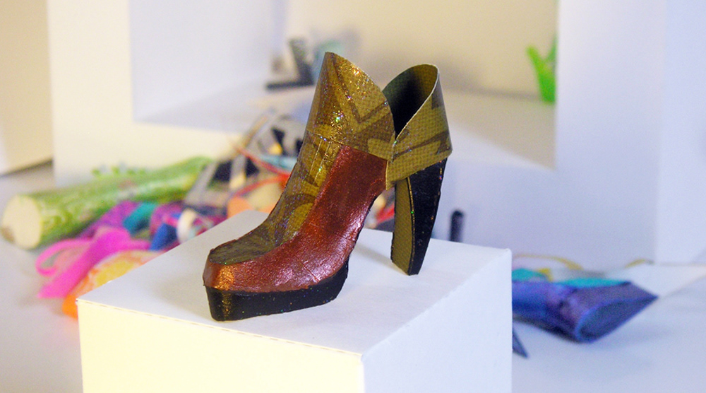 Miniature Paper Shoes - 1.5" long