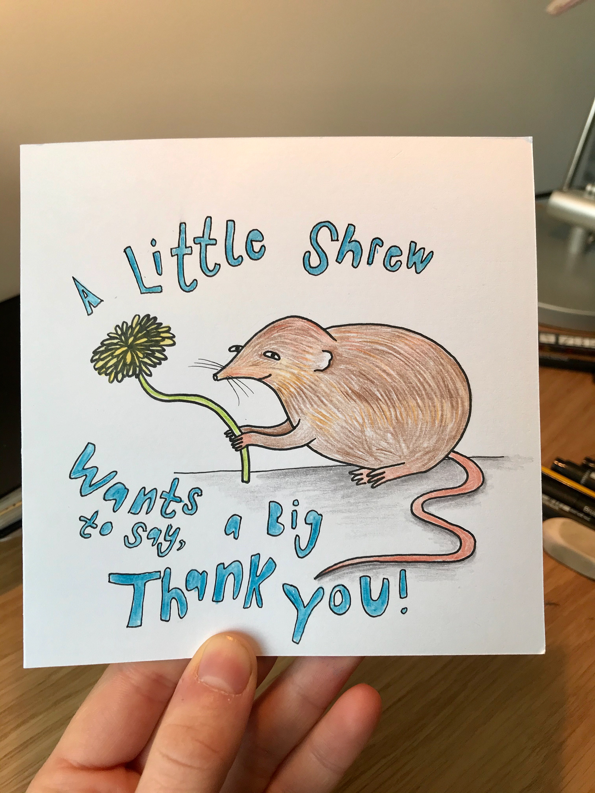 Greeting Card - Coloured Pencil and Pen 