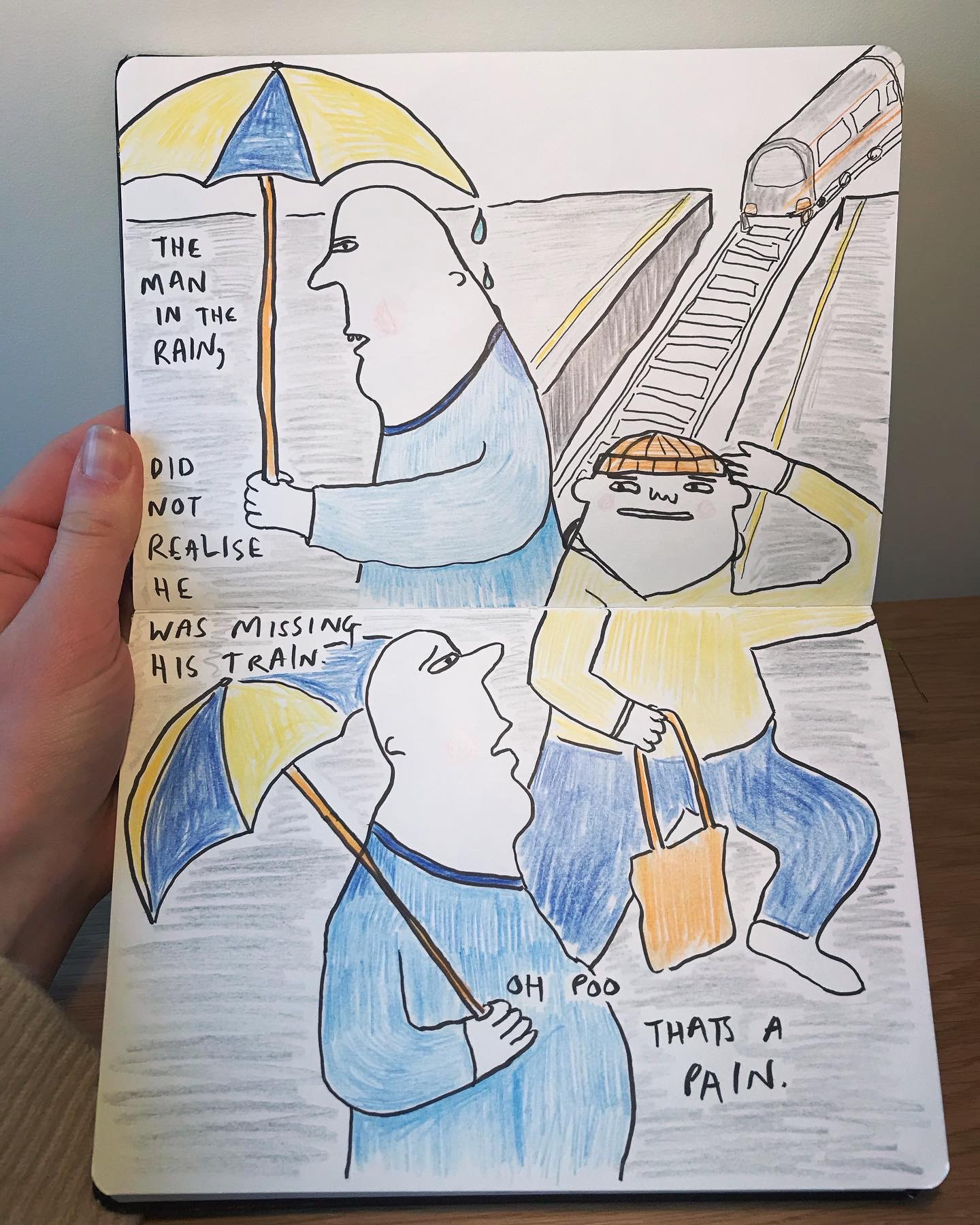 coloured pencil and pen from sketchbook 