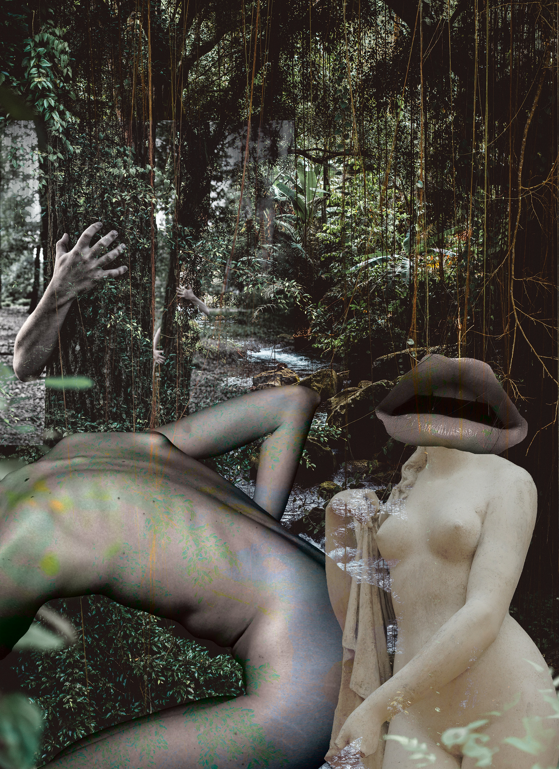 "Make Love" Digital photography and digital collage, 2023