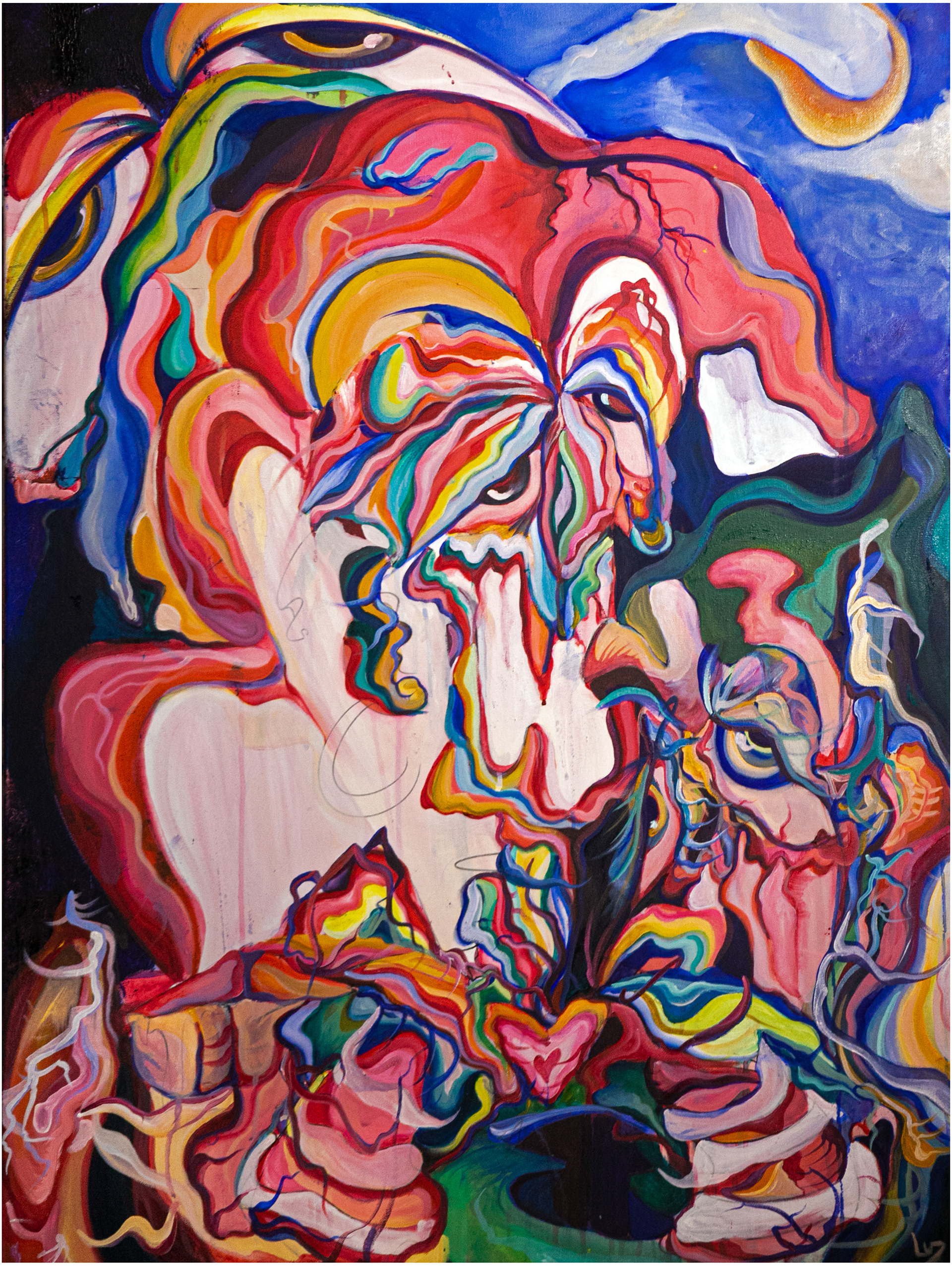 (SOLD) "...diary from my tainted luv" 30 x 40, Oil on Canvas. 2021 - 2022