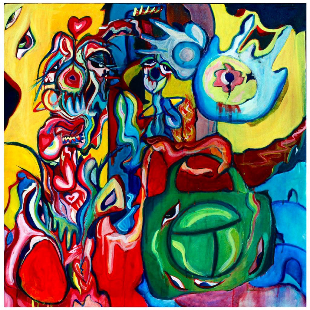 "Plutus of Greed" 30 x 30 in, Acrylic on Canvas