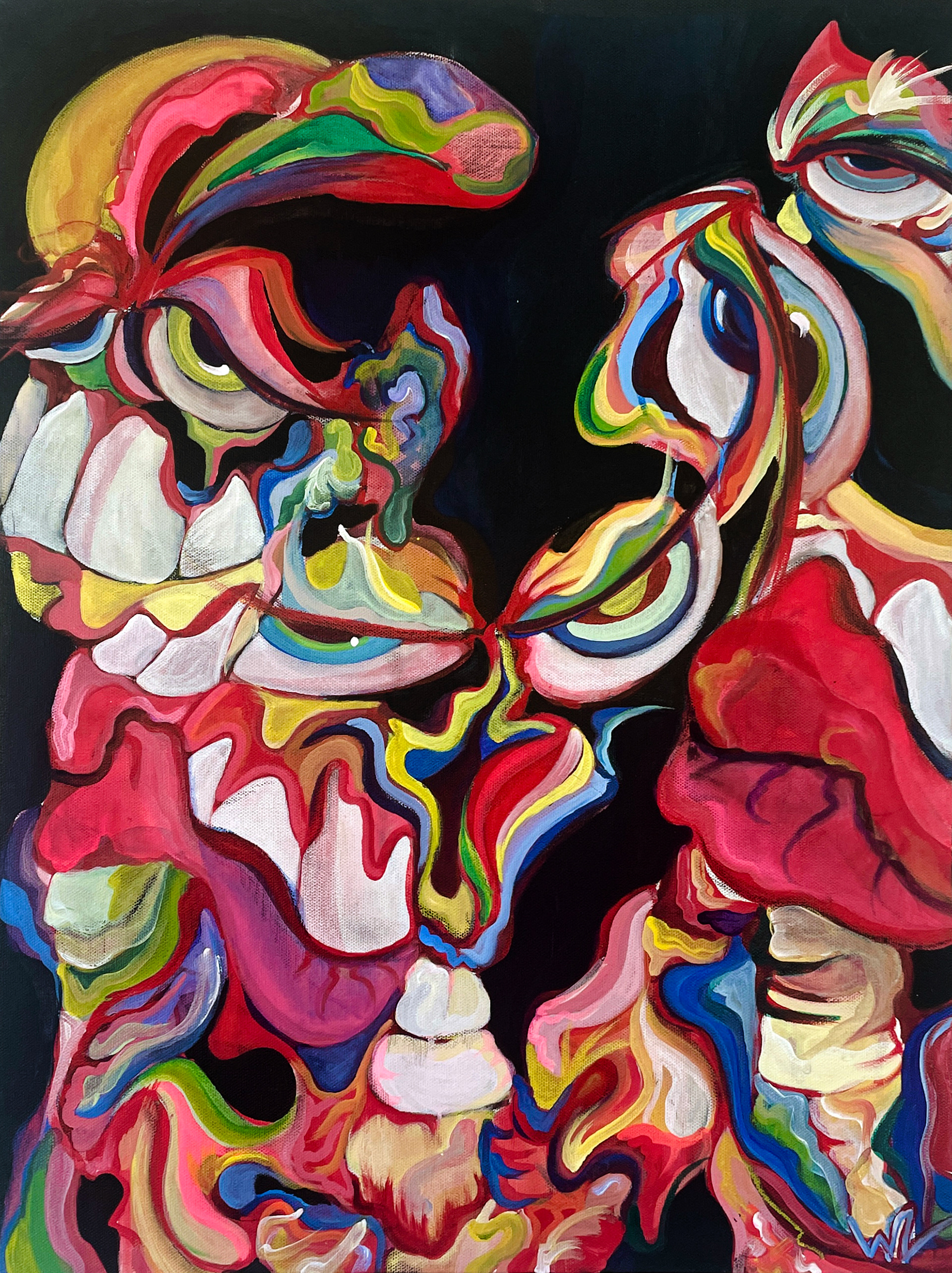 (SOLD) "Skindred" 18x24 in, Acrylic on Canvas
