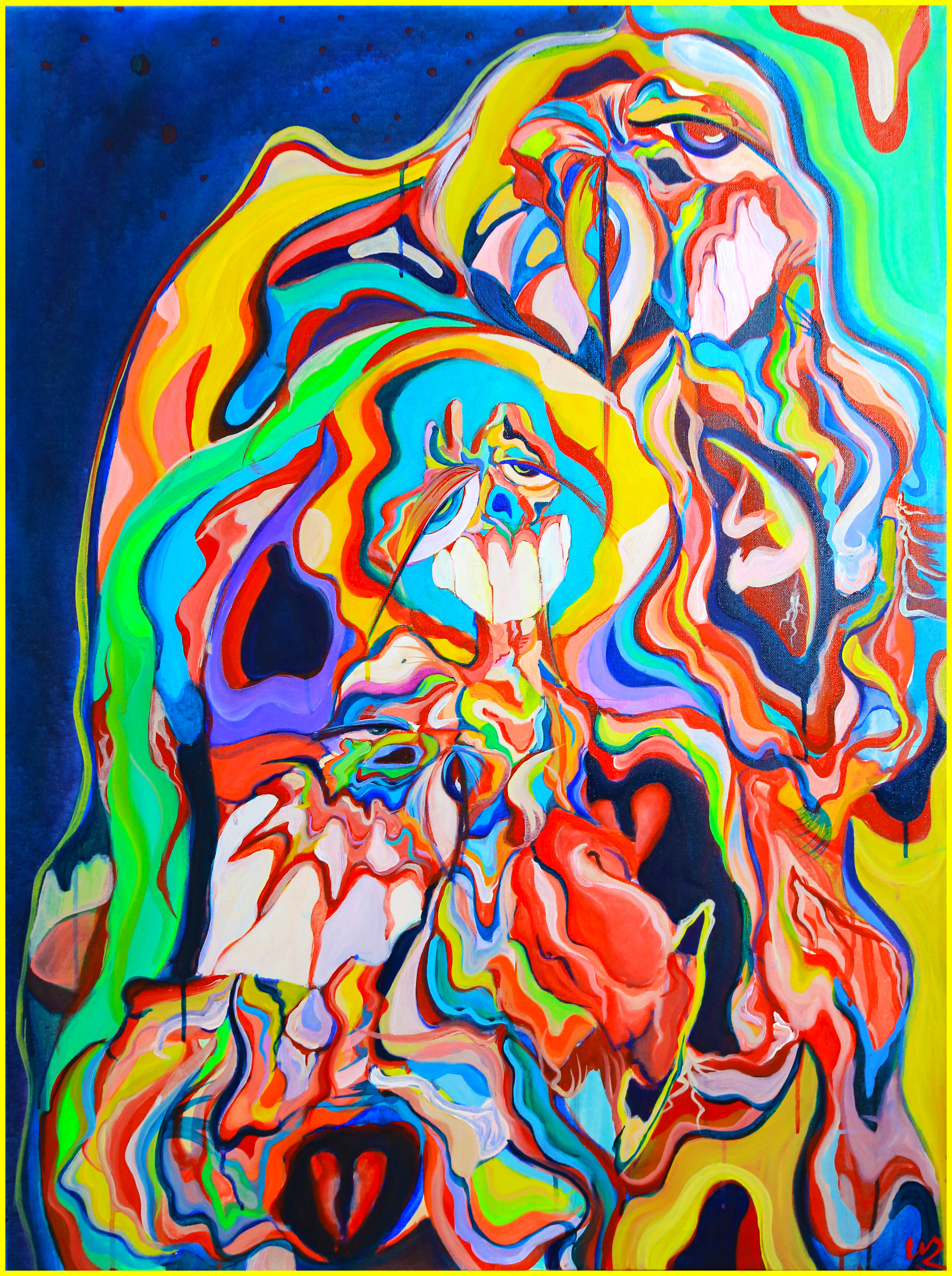 (SOLD) "gravediggers" 30x40 Acrylic on Canvas