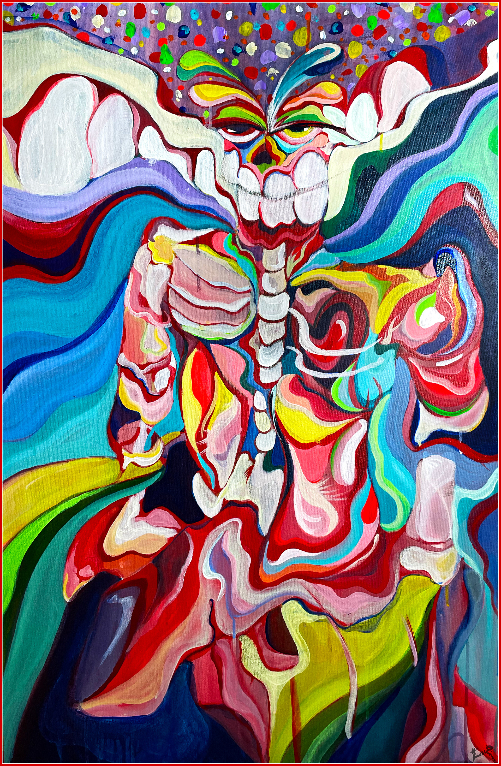 "wasted coffin":20 x 30 in, Acrylic on Canvas