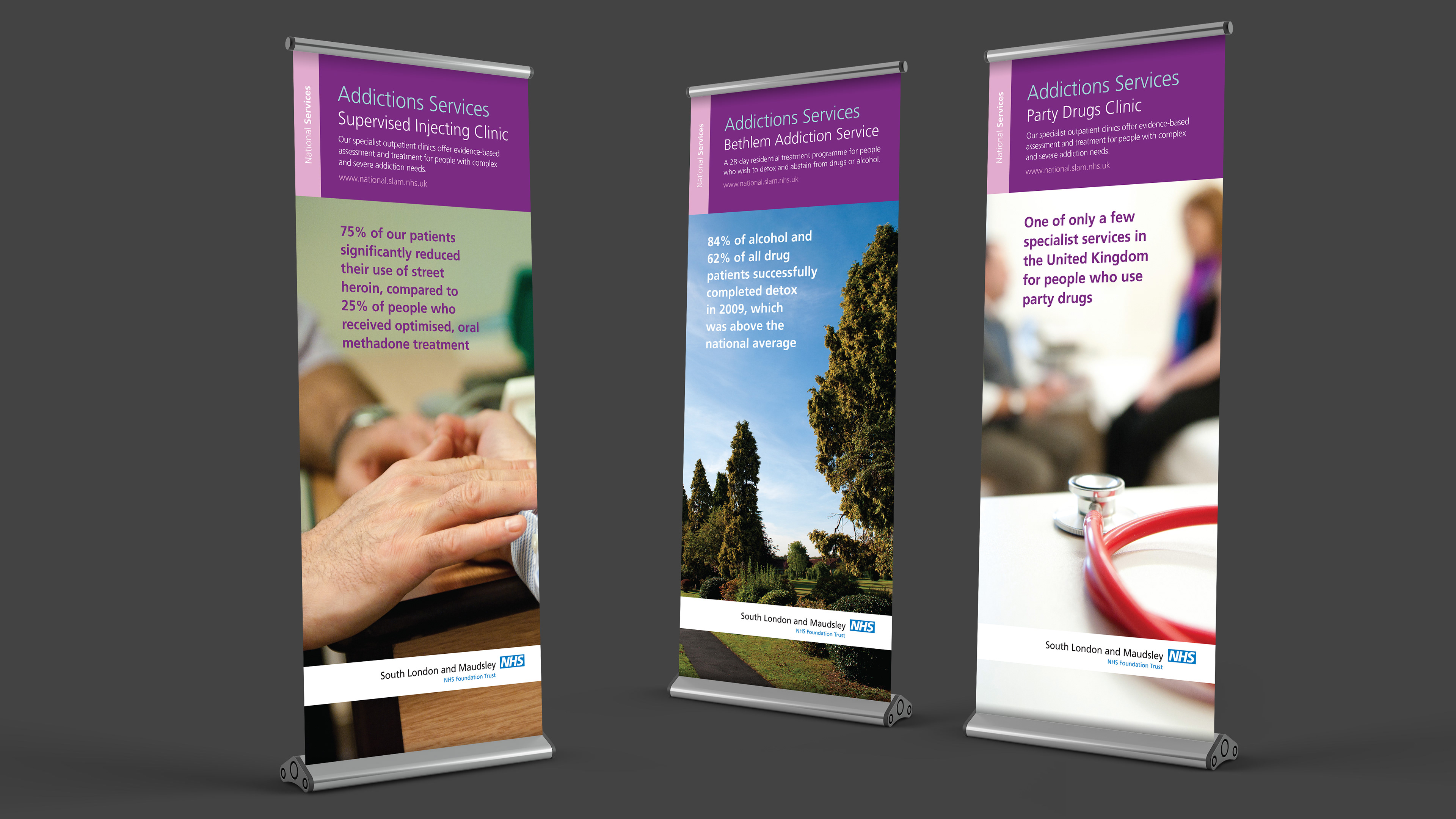 South London & Maudsley NHS Foundation Trust National Services roller banners