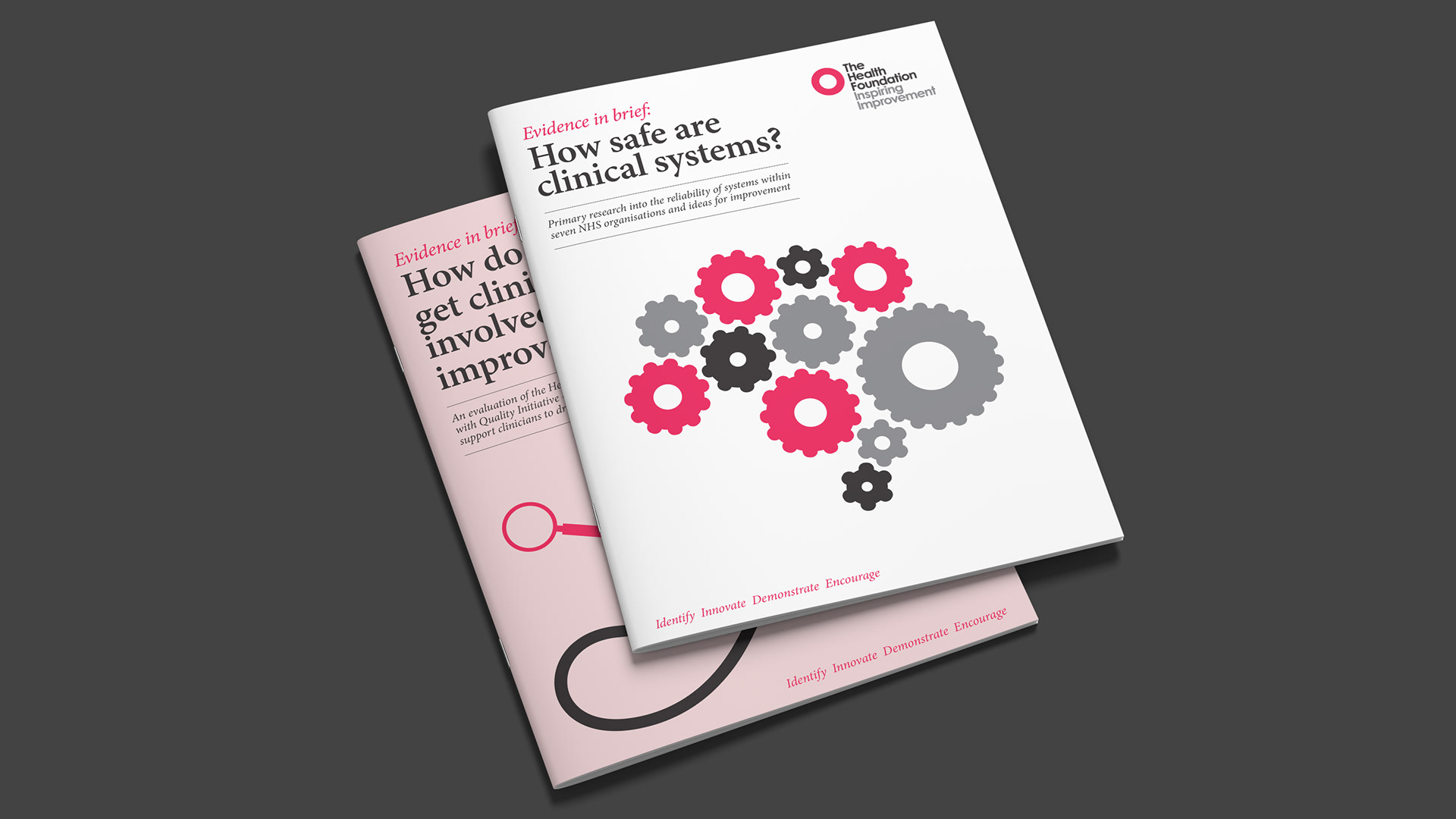 Front covers of  The Health Foundation's Evidence in Brief