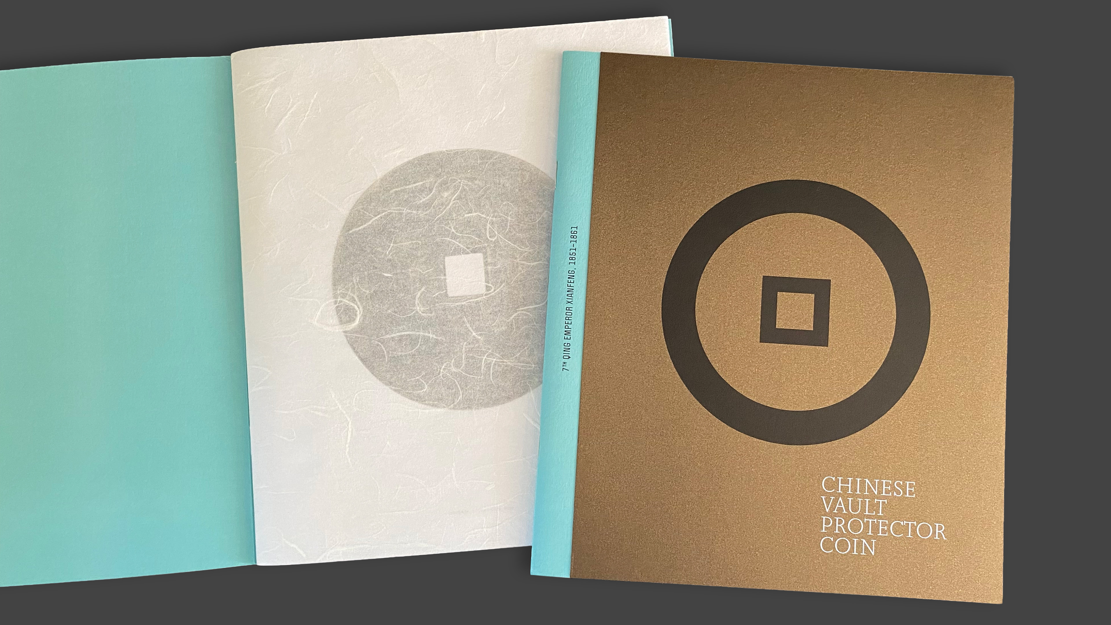 Front cover for a Chinese Vault Protector Coin pre auction promotional brochure