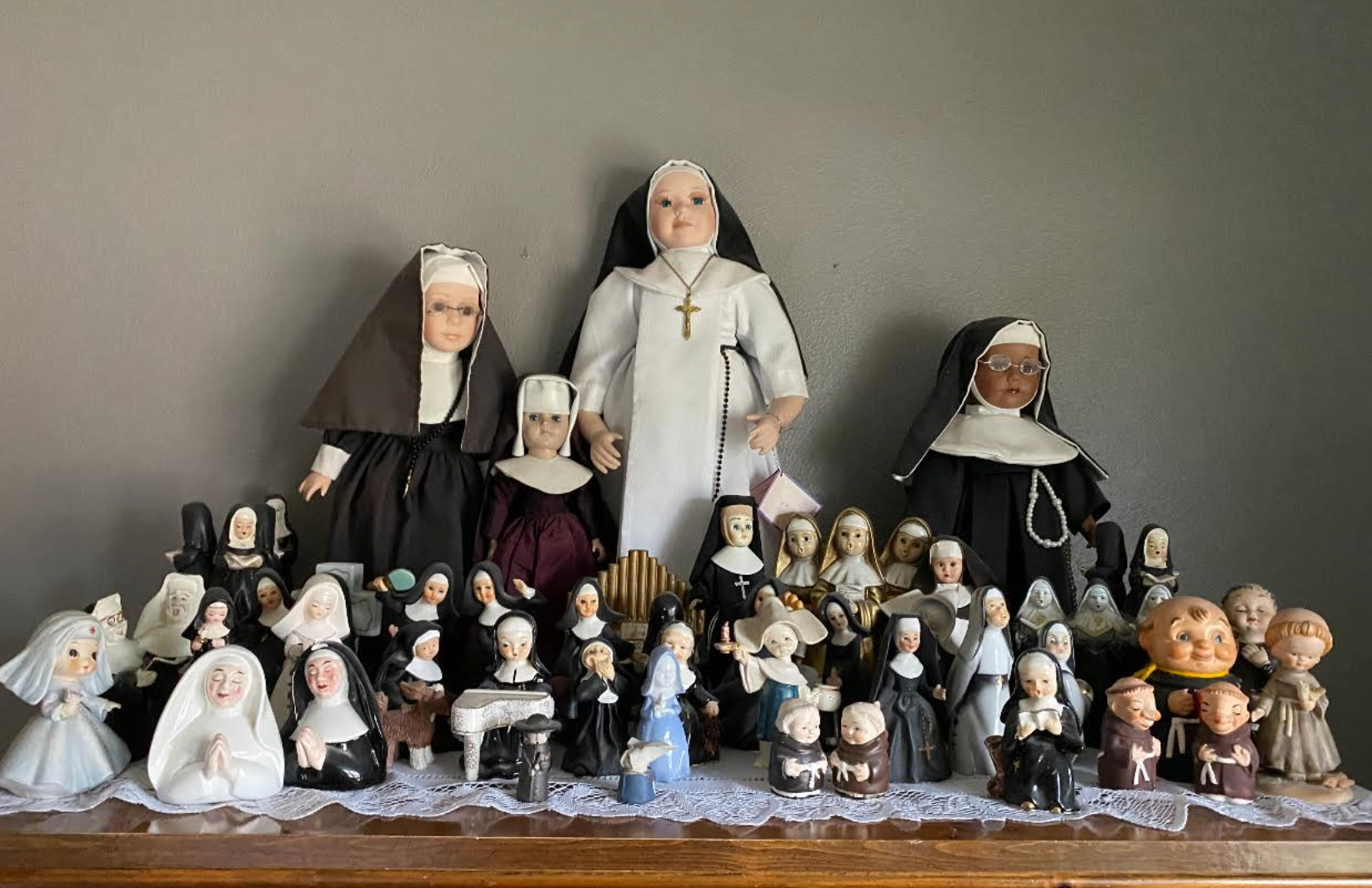 Mary's nun figurine collection