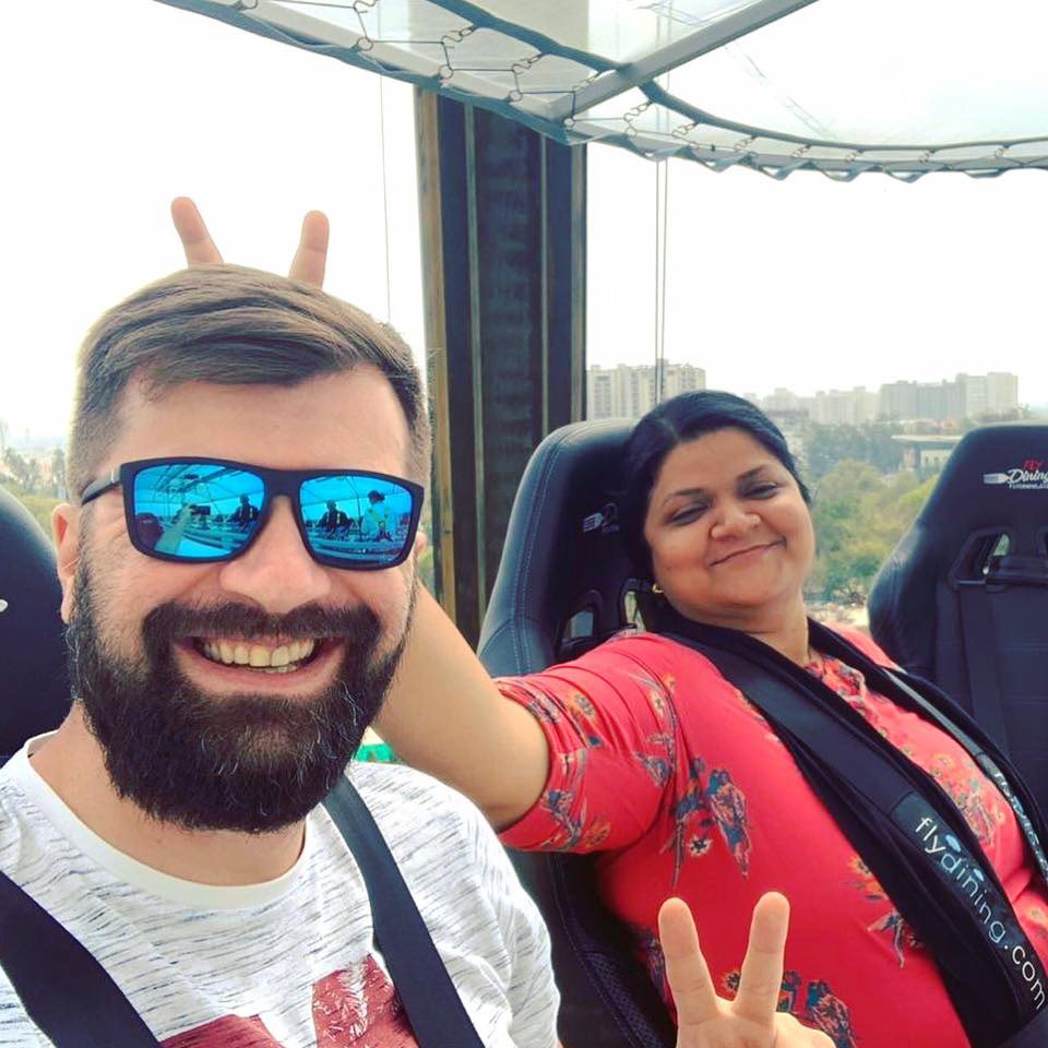 With the producer at Fly Dining, Agra