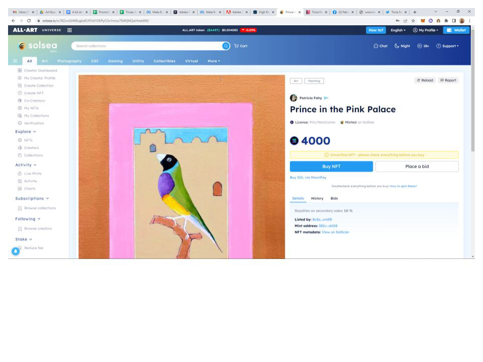 NFT Listing of my painting