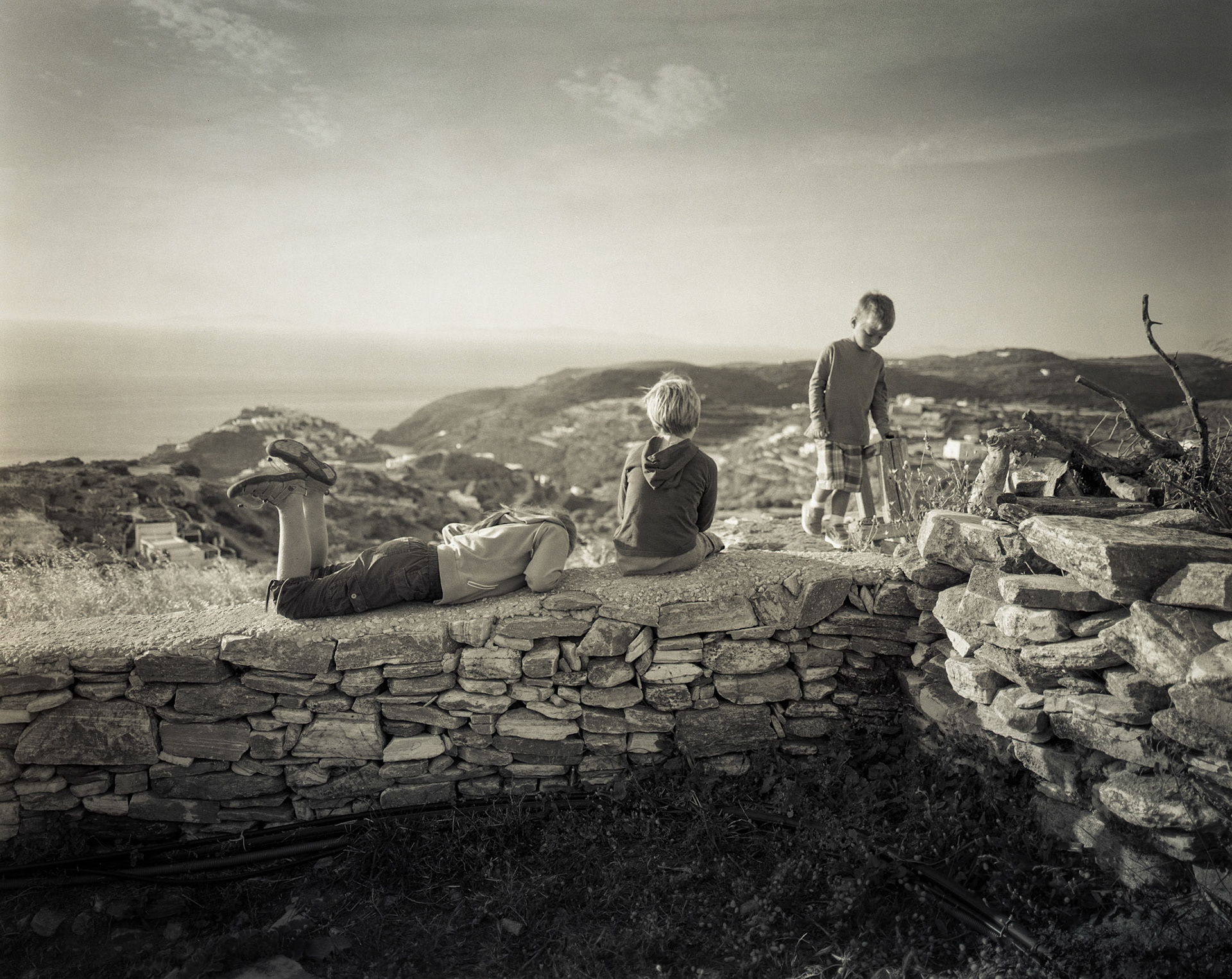 Lost in Thought; View of Kastro. Aghios Loukas village.