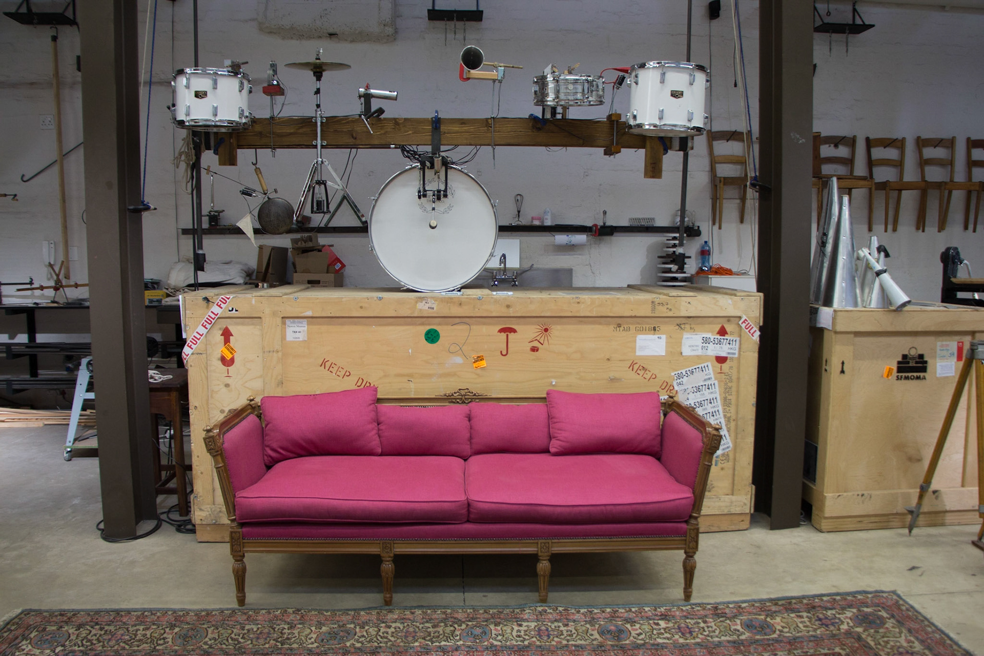 Couch and Drum Machine. William Kentridge's Studio, Johannesberg.