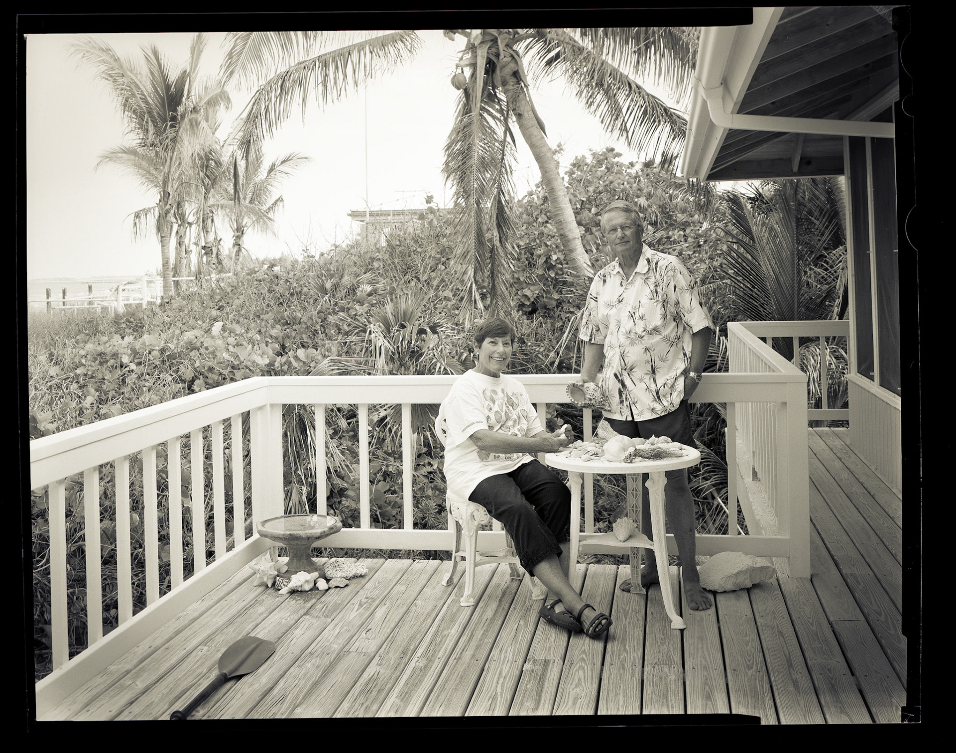 Shell collection + Kayak Paddle. Bahamas. 2014