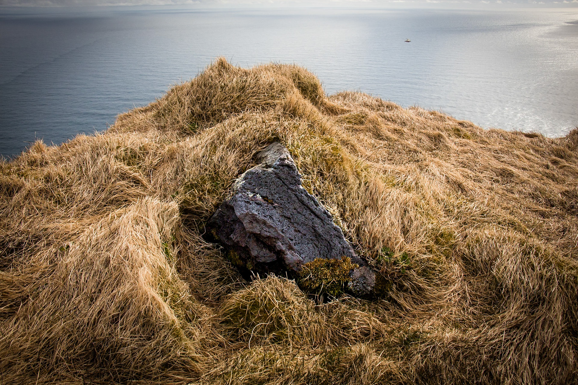 Angled Stone. Látrabjarg Cliffs. Iceland. 2018