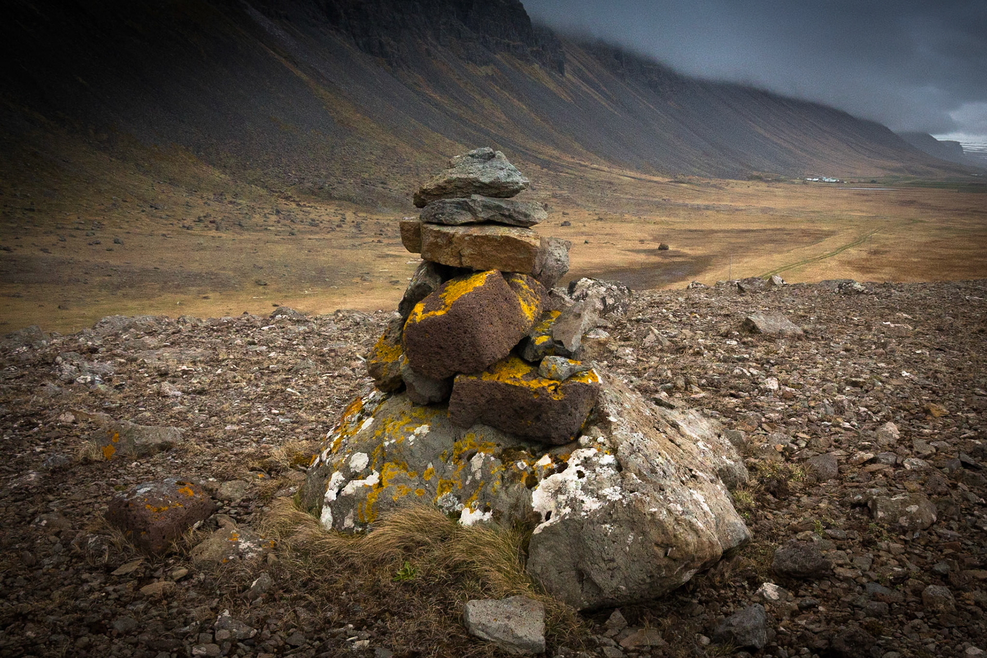 Rock Cairn. Rau∂isadur Beach. Iceland. 2018