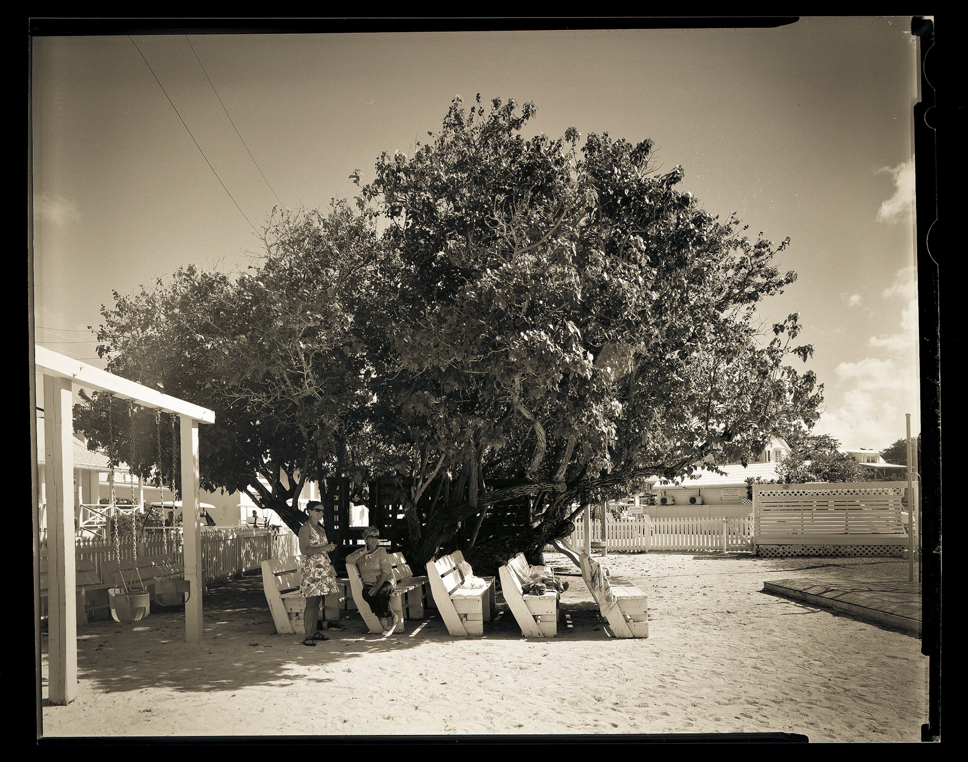 Church Benches at Playground. Hopetown, Bahamas. 2014
