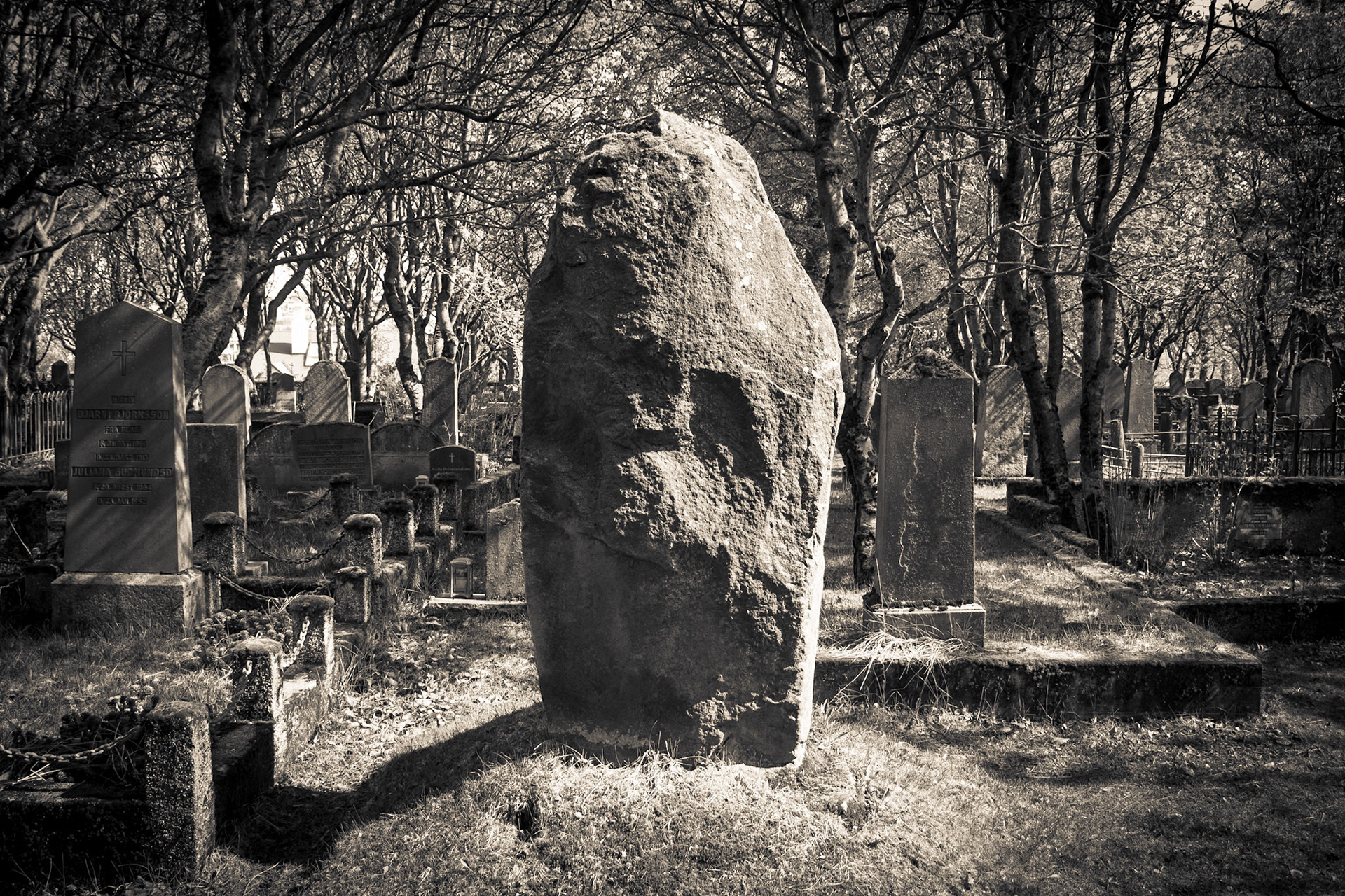 Tombstone, Hólavallagarður Cemetery. Reykjavik, Iceland. 2018